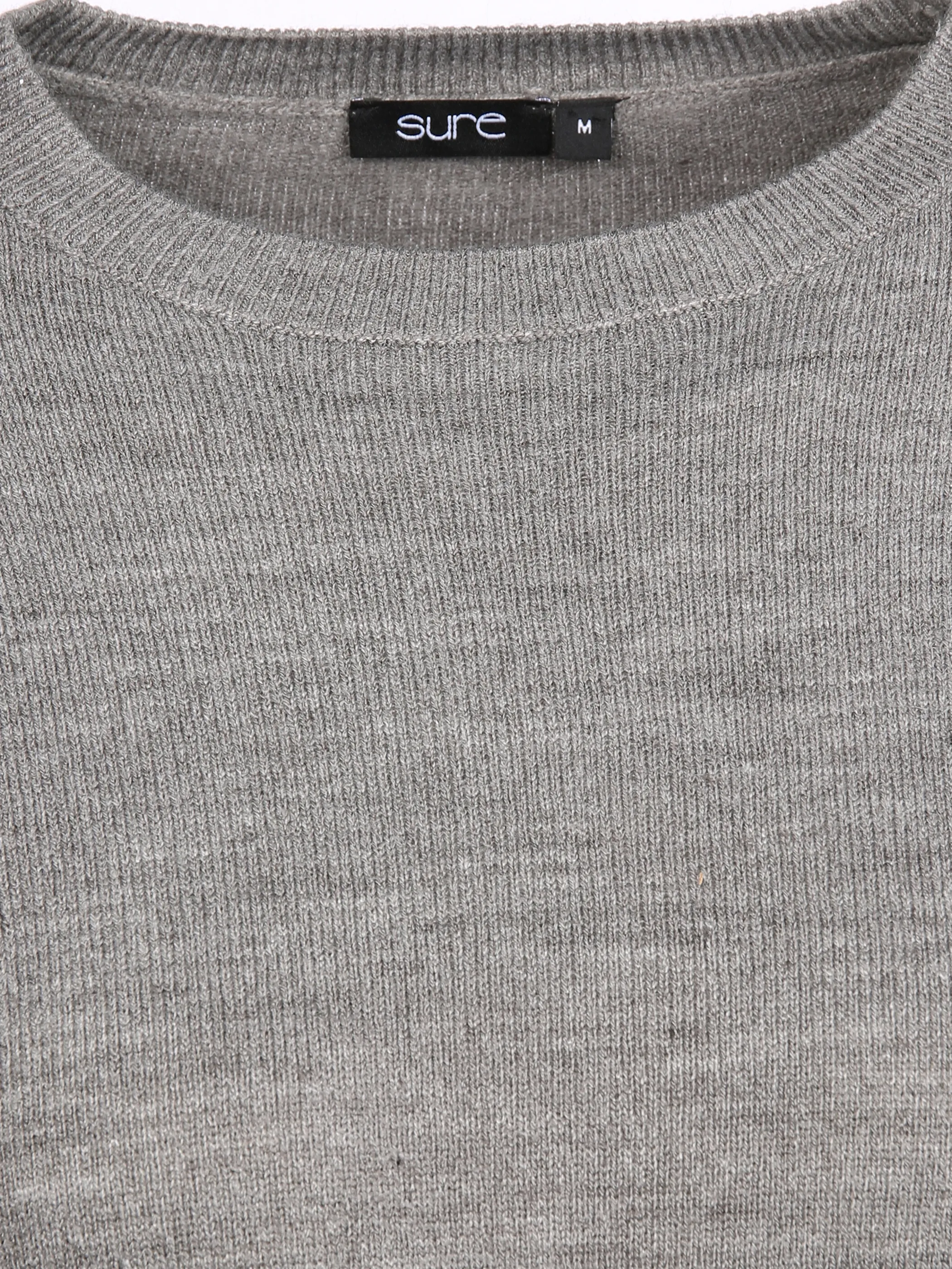 Sure Da-Rundhals-Pullover wie Cashm Grau 856106 GREY MEL 3 Sure Da-Rundhals-Pullover wie Cashm Grau 856106 GREY MEL 3