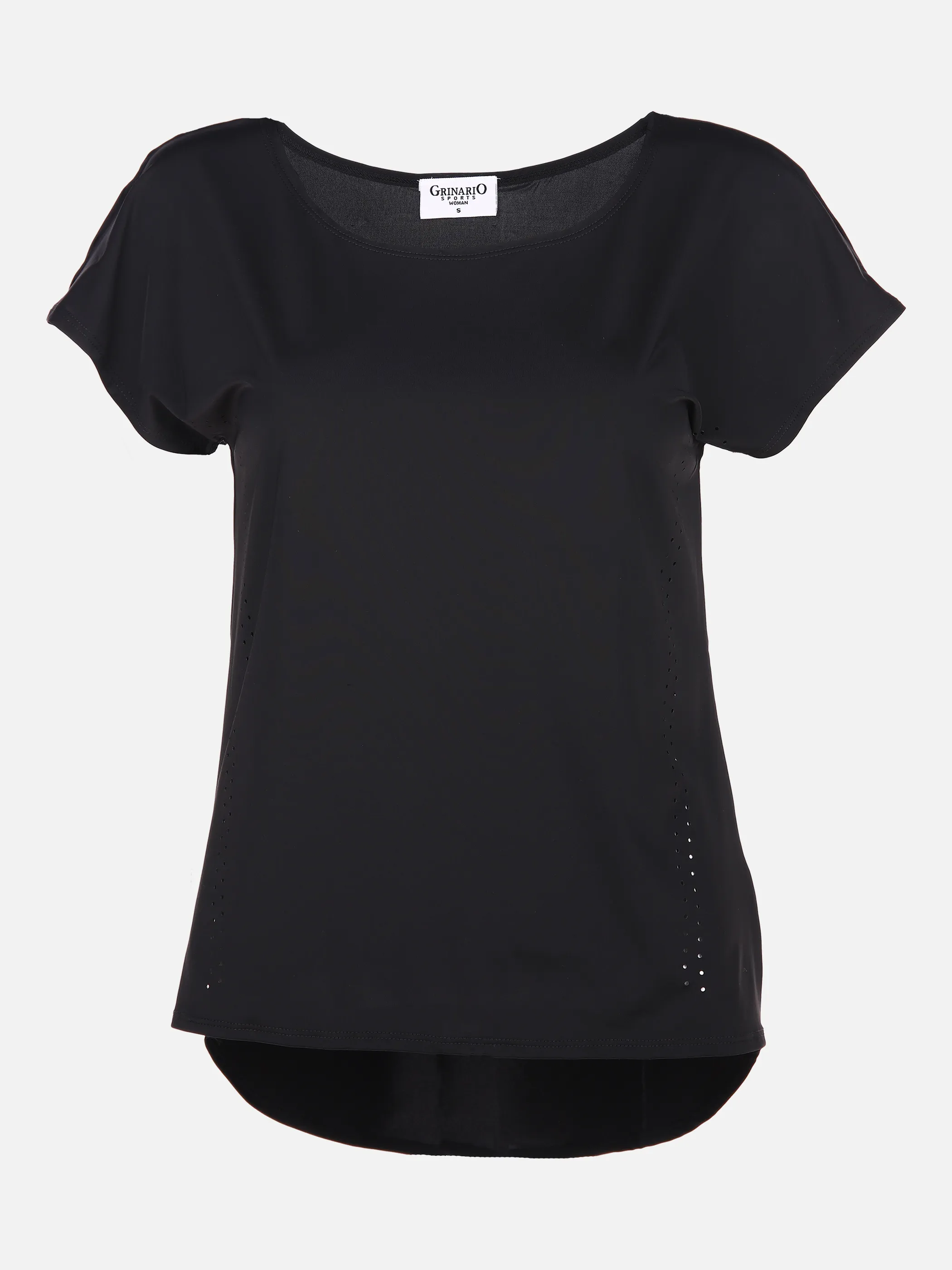Grinario Sports Da-Sport-T-Shirt, Rundhals Schwarz 851875 BLACK 1 Grinario Sports Da-Sport-T-Shirt, Rundhals Schwarz 851875 BLACK 1