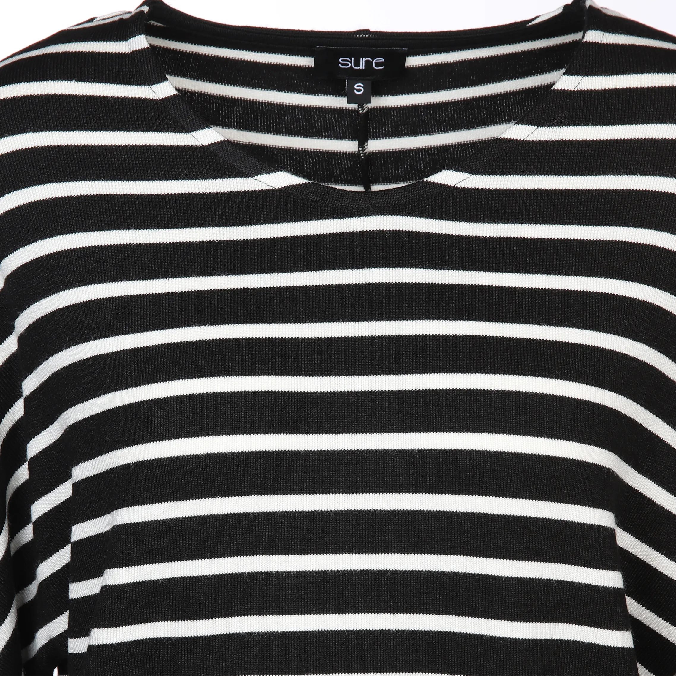 Sure Da-Fledermausshirt m. Ringel Schwarz 880493 SCHW/OFF 3 Sure Da-Fledermausshirt m. Ringel Schwarz 880493 SCHW/OFF 3