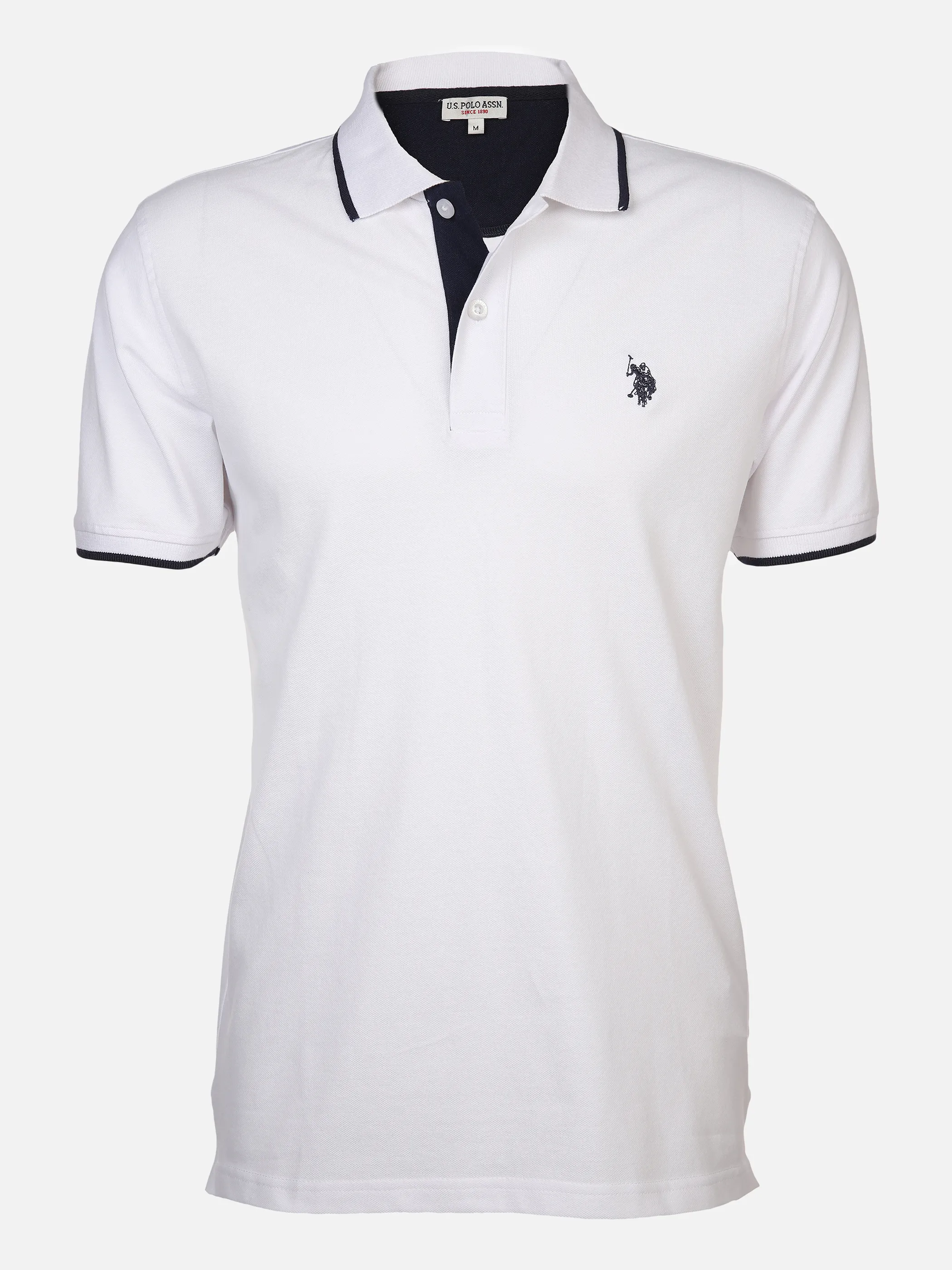 U.S. Polo Assn. He. Poloshirt 1/2 Arm uni Weiß 861379 100 WHITE 1