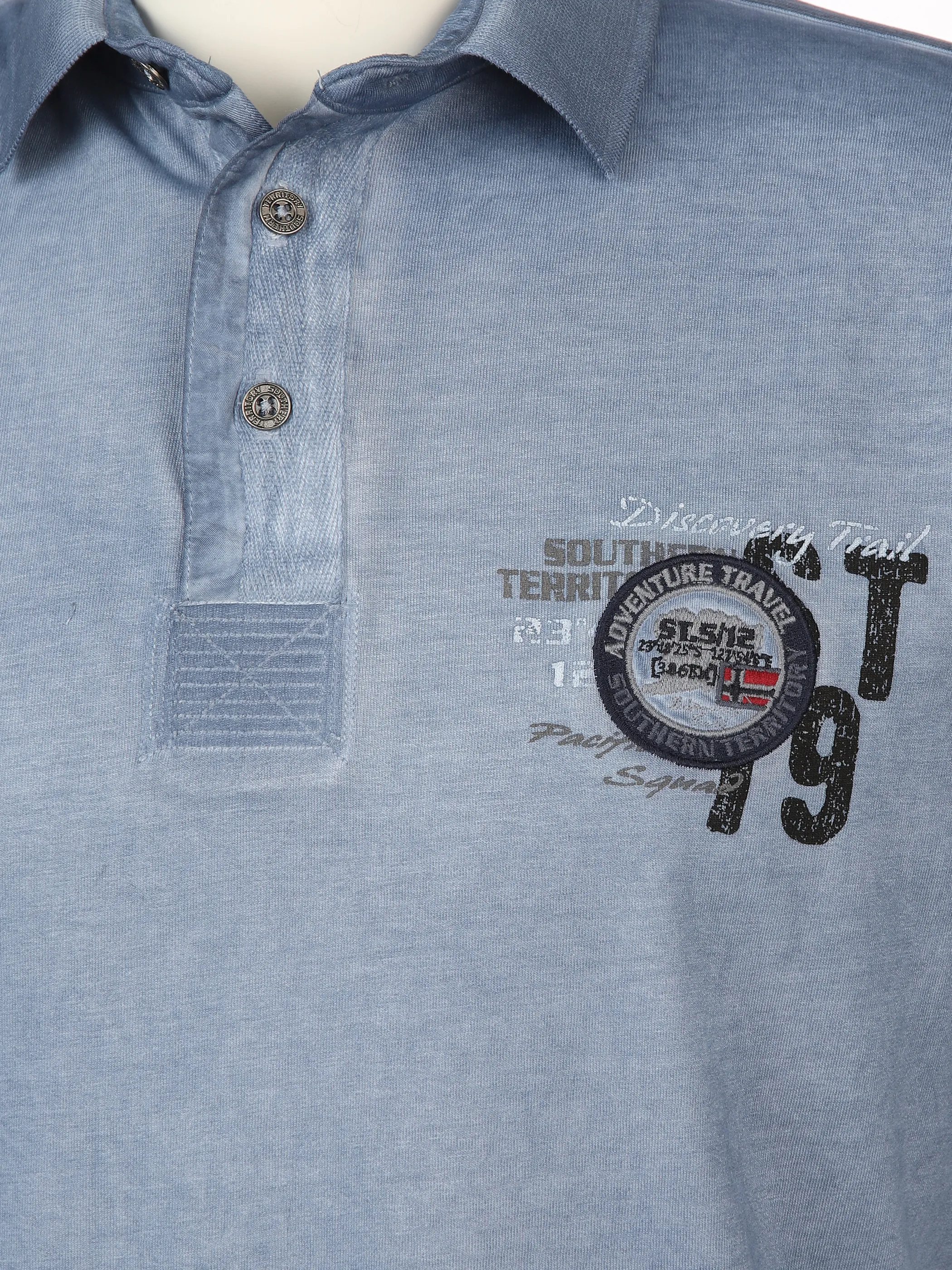 Southern Territory He. Poloshirt 1/2 Arm oilwash Blau 894392 NAVY 3 Southern Territory He. Poloshirt 1/2 Arm oilwash Blau 894392 NAVY 3
