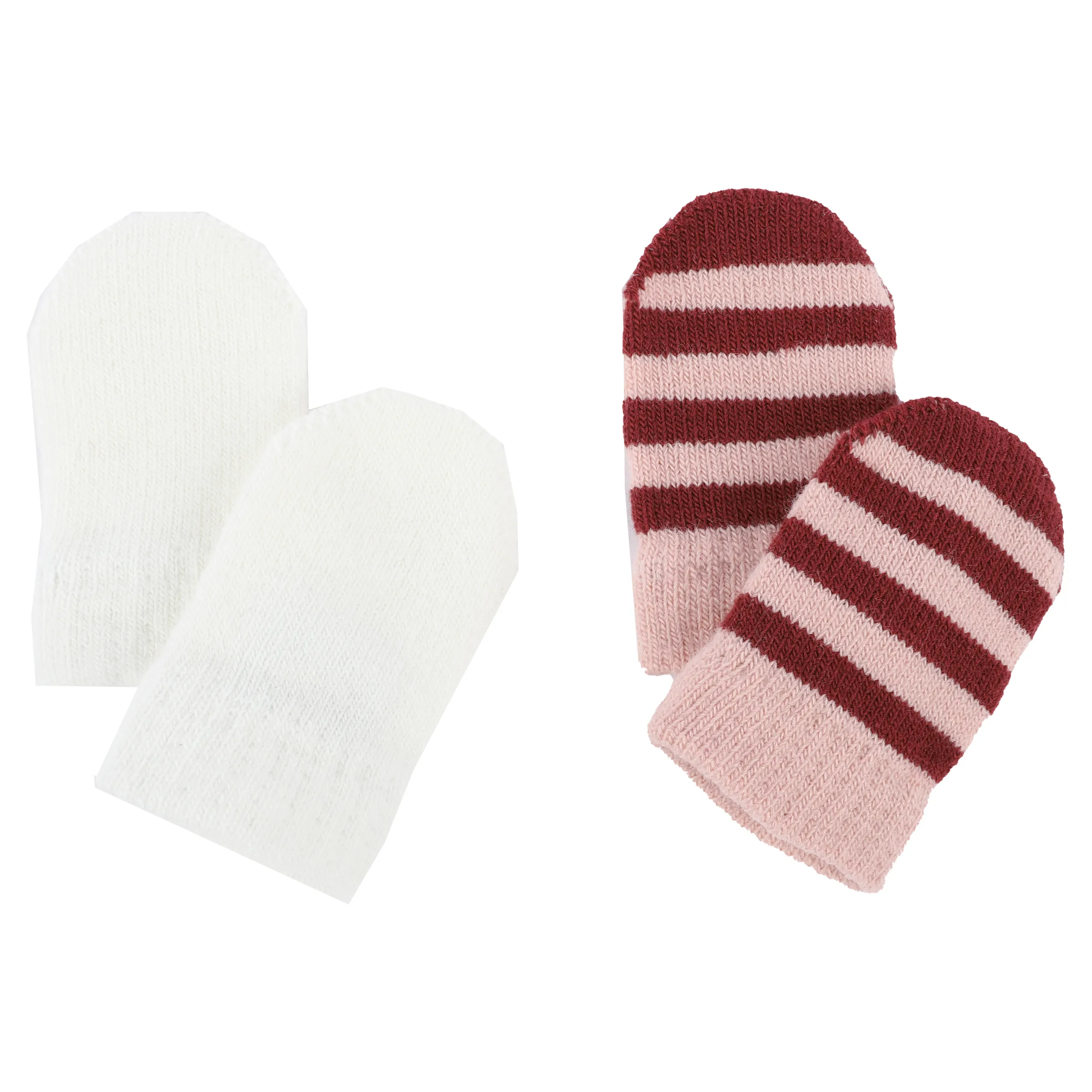 Bubble Gum BM 2er Pack Handschuhe in weiß und altrosa Weiß 884903 WEIß/ROSA 2
