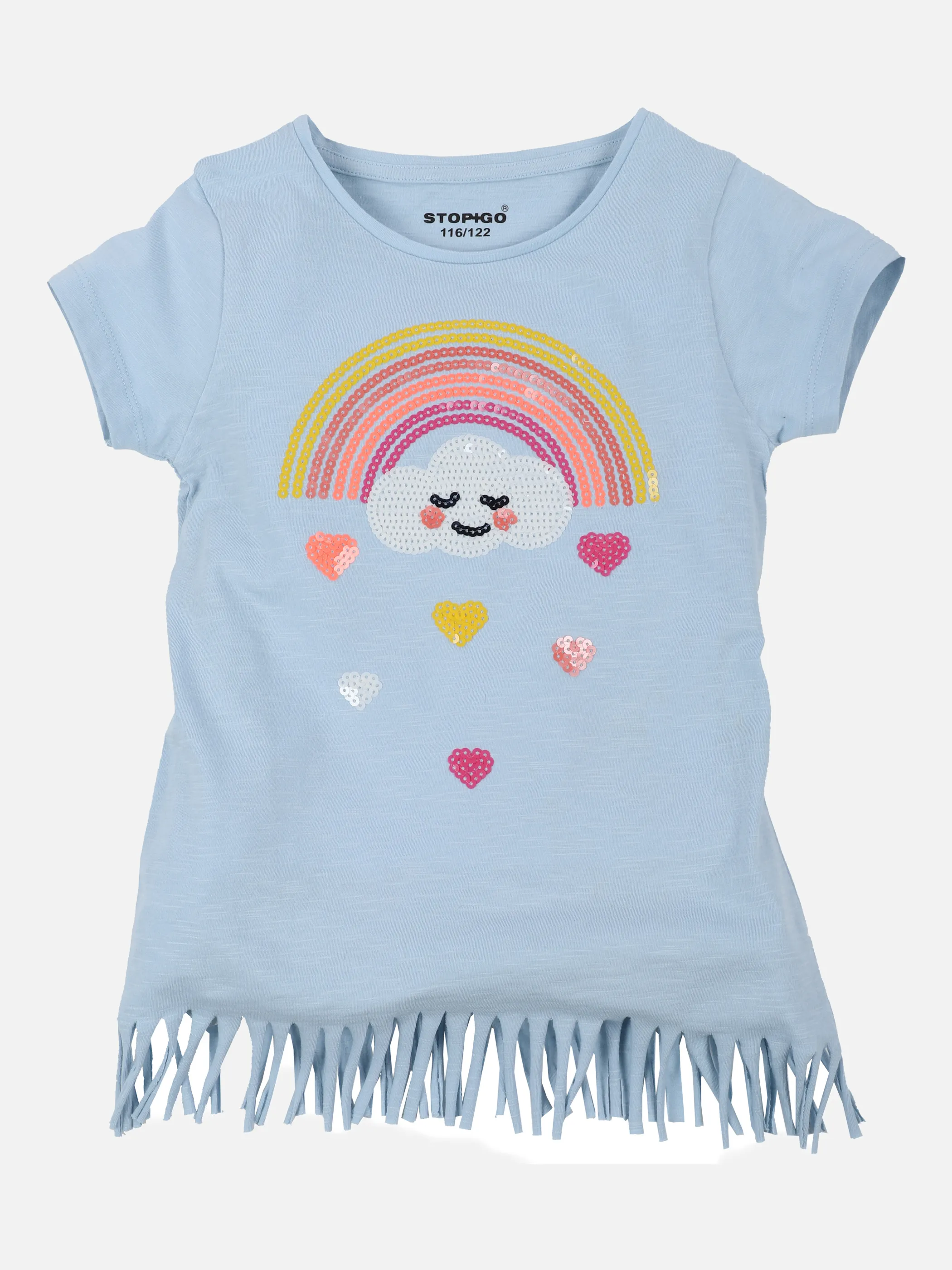Stop + Go MG TShirt in h.blau + Fransen Blau 863339 HELLBLAU 1 Stop + Go MG TShirt in h.blau + Fransen Blau 863339 HELLBLAU 1