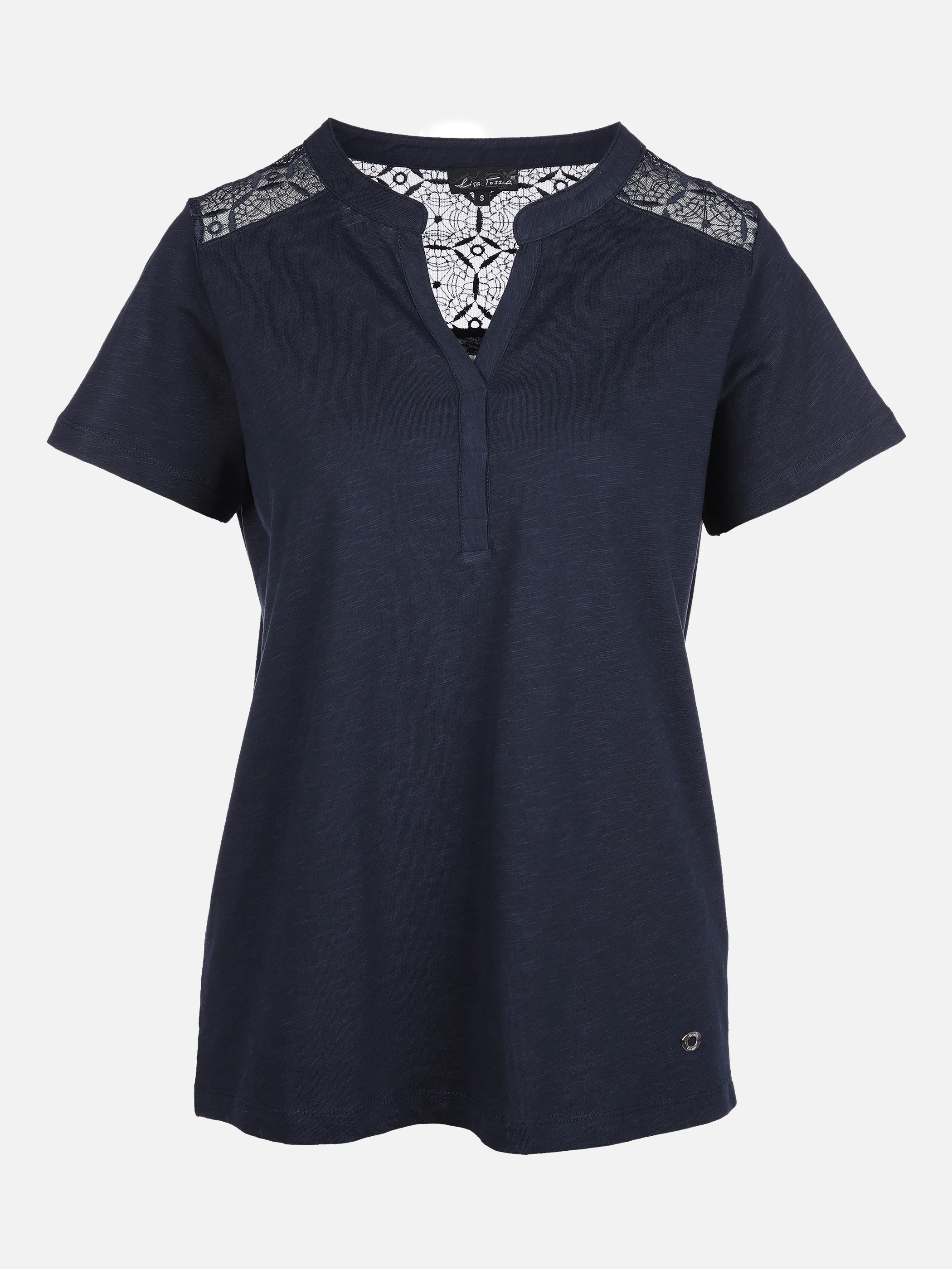 Lisa Tossa Da-T-Shirt in Materialmix Blau 864812 MARINE 1 Lisa Tossa Da-T-Shirt in Materialmix Blau 864812 MARINE 1