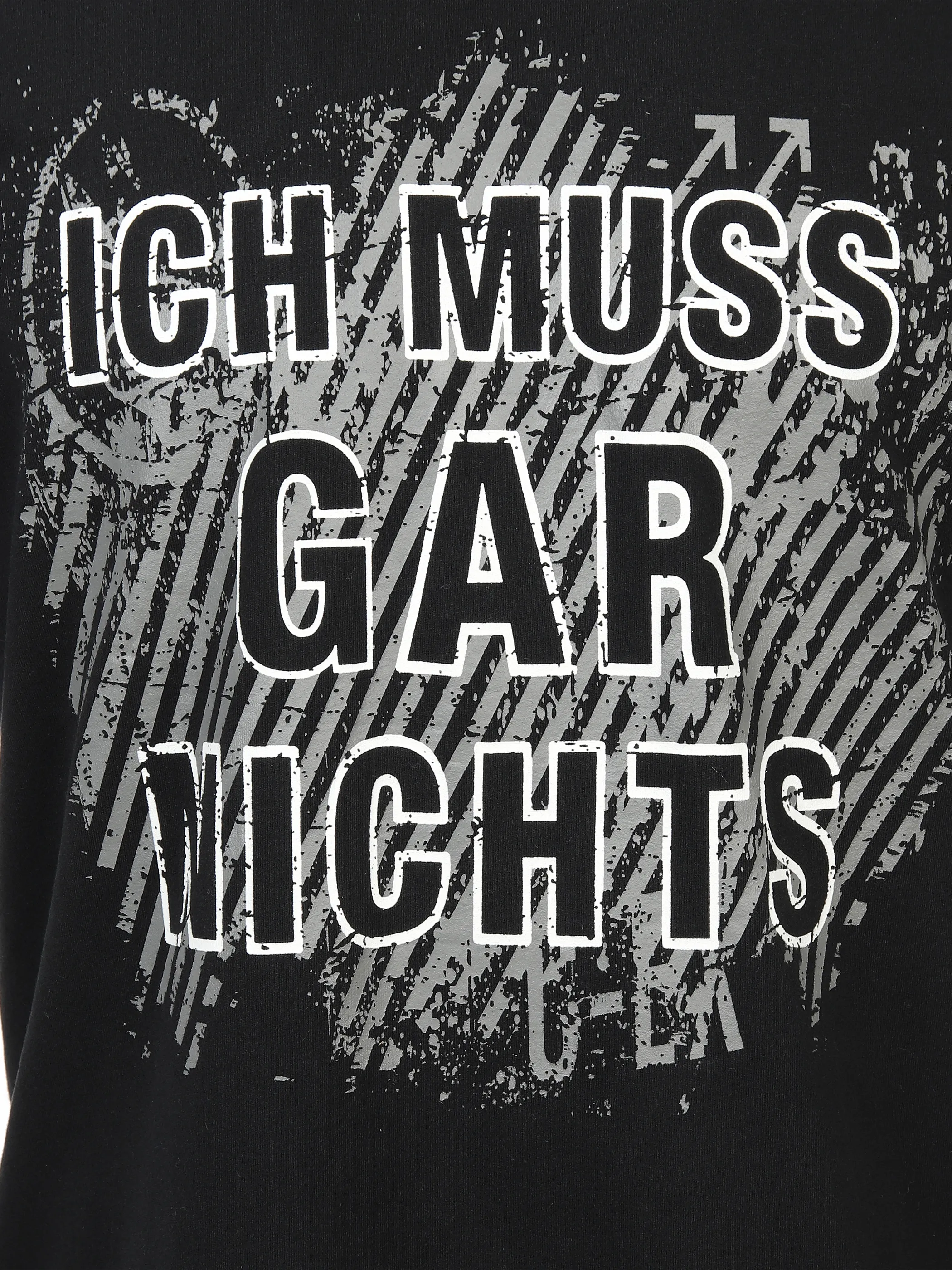 Worker He. T-Shirt 1/2 Arm Sprüche Schwarz 889118 BLACK 3