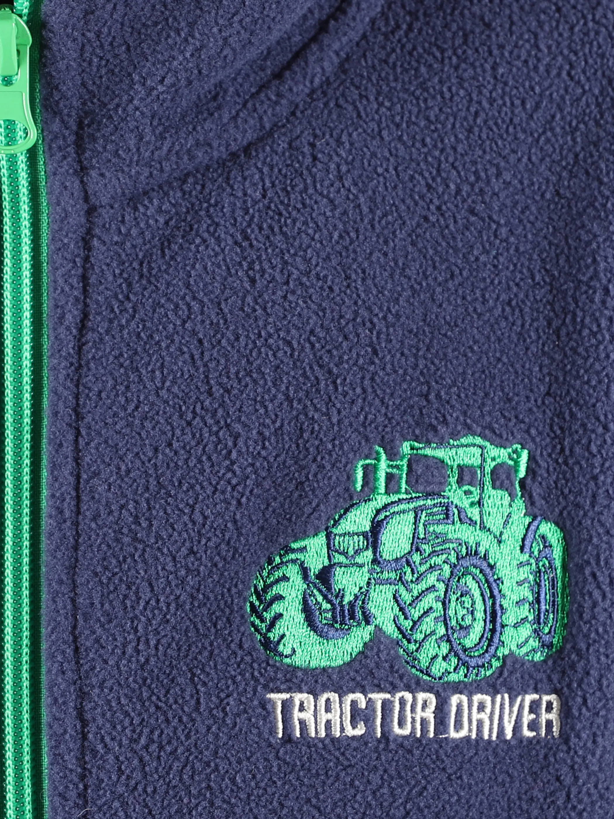 Stop + Go KJ Fleece Jacke in navy mit Traktor Druck Blau 881601 NAVY 3 Stop + Go KJ Fleece Jacke in navy mit Traktor Druck Blau 881601 NAVY 3