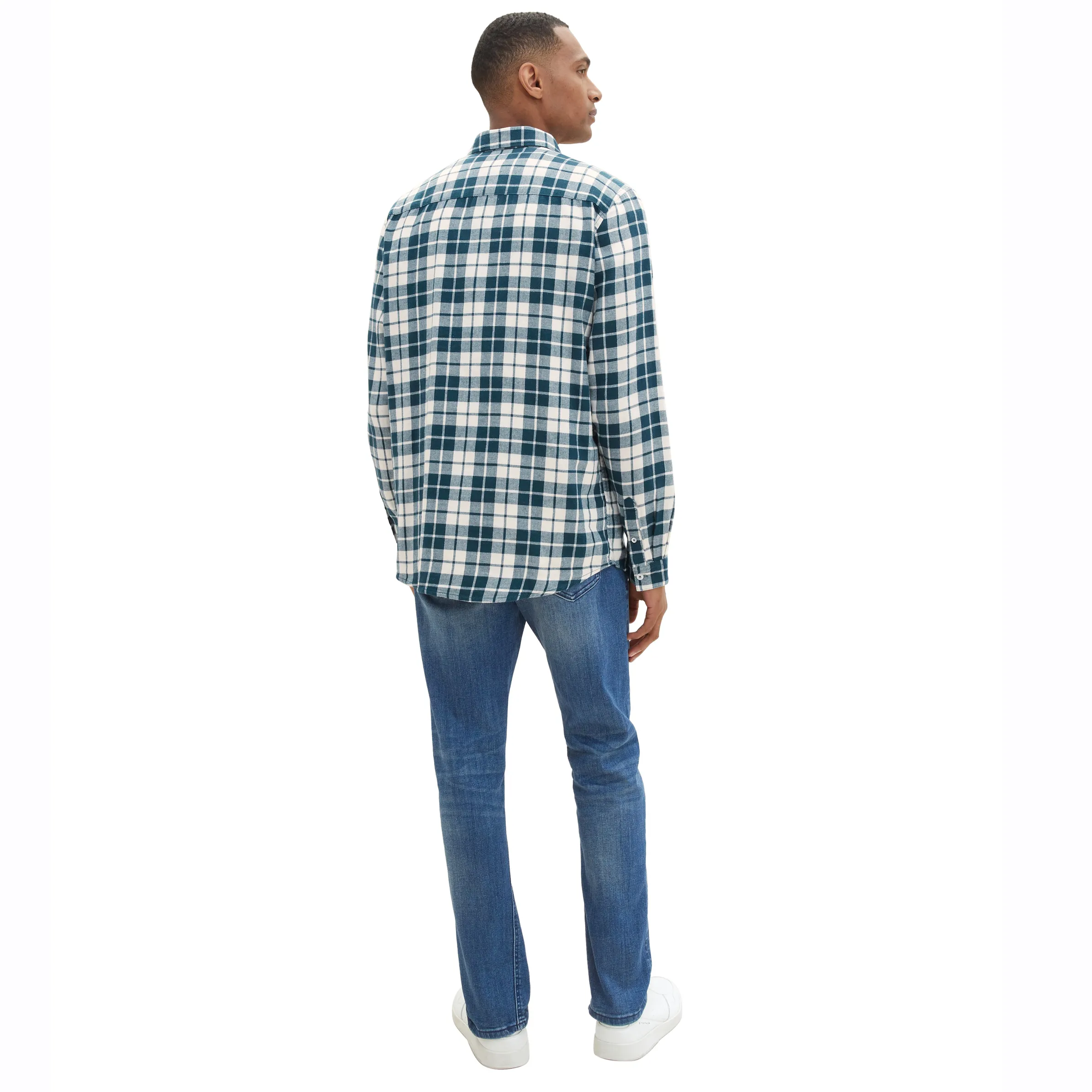Tom Tailor 1038760 checked shirt Weiß 887480 33845 2