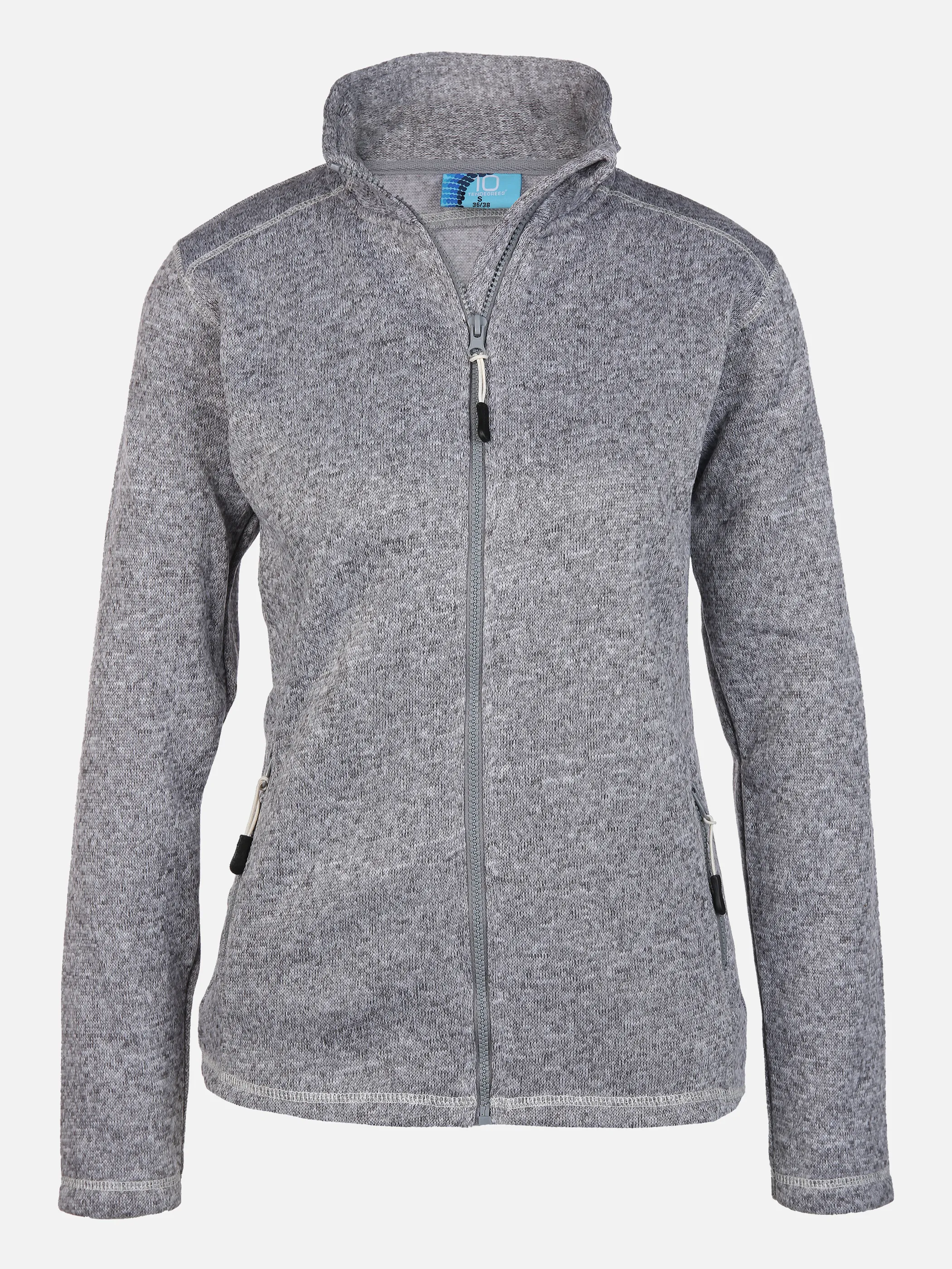 Ten Degrees Da-Fleecejacke mit Stehkragen Grau 859217 GRAU 1 Ten Degrees Da-Fleecejacke mit Stehkragen Grau 859217 GRAU 1