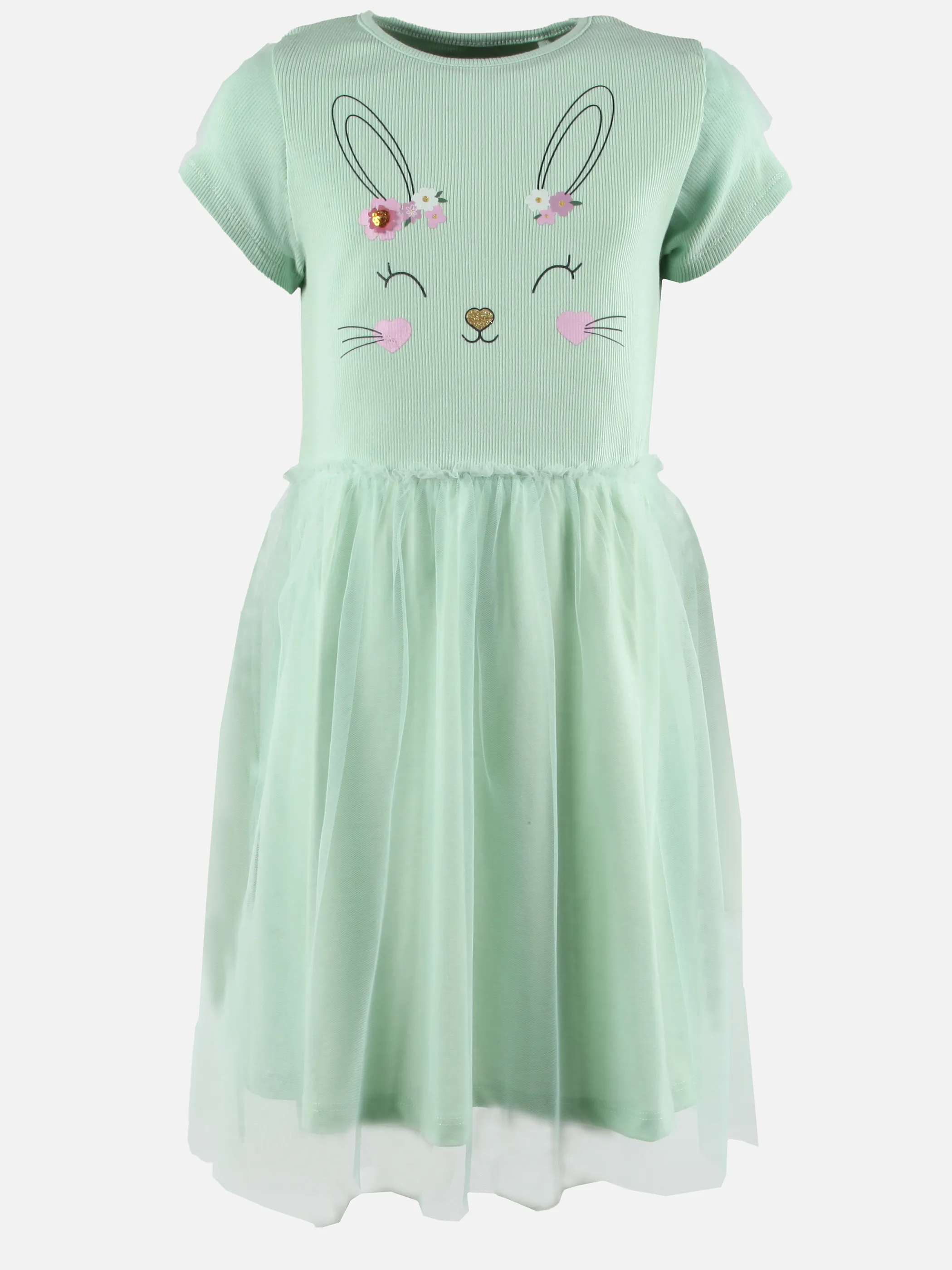 Bubble Gum KM Kleid mit Hasen Print in Grün Grün 908692 GRÜN 1