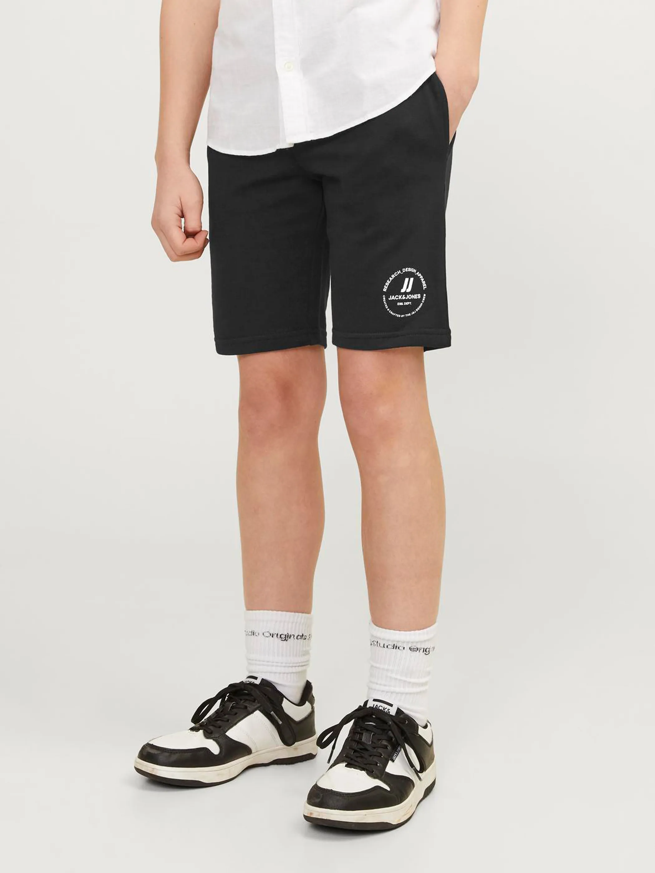 Jack&Jones Junior 12249966 JPSTSWIFT SWEAT SHORT Schwarz 907663 178012 3