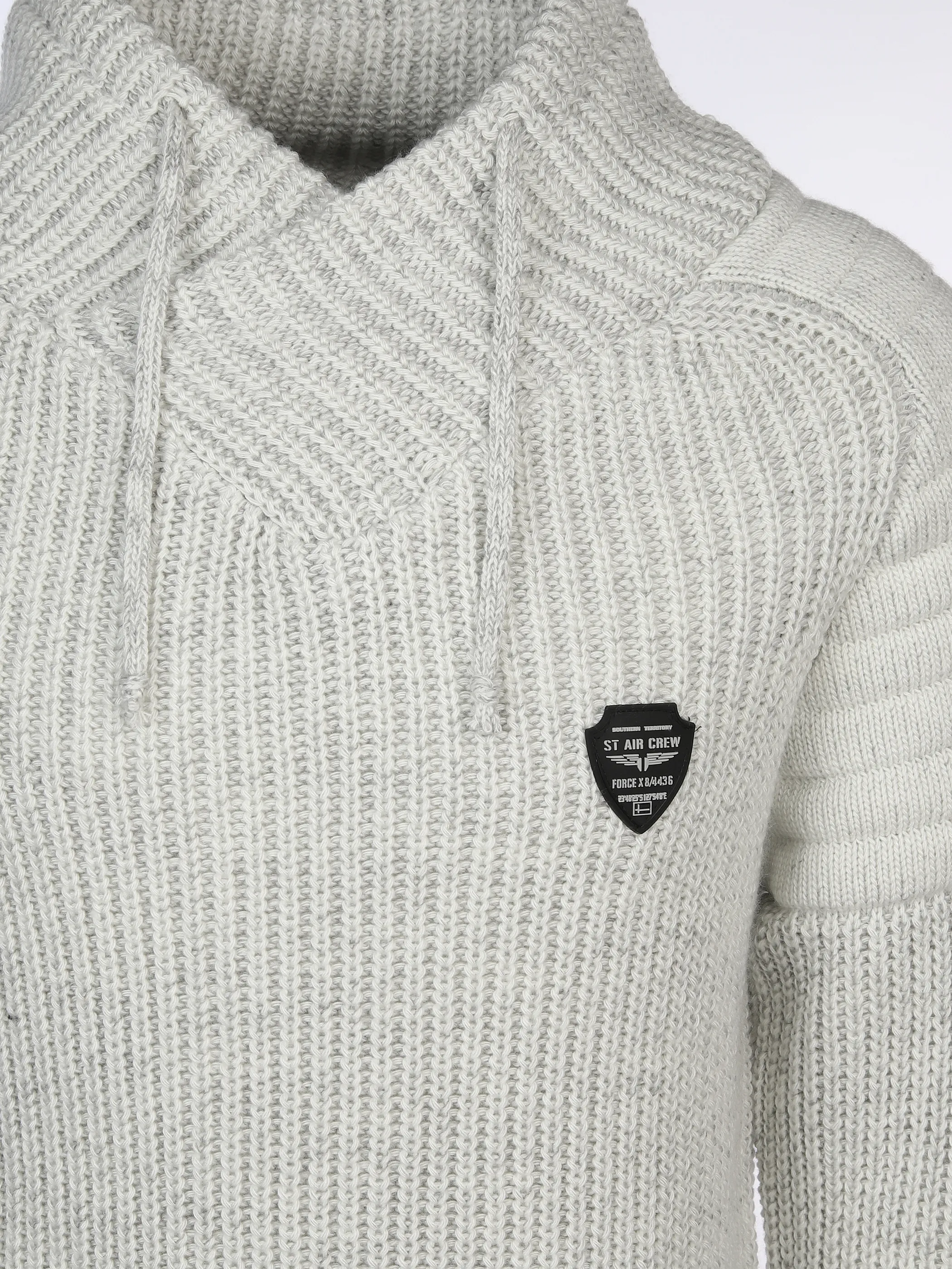 Southern Territory He. Schalkragenpullover Weiß 903546 ECRU 3 Southern Territory He. Schalkragenpullover Weiß 903546 ECRU 3