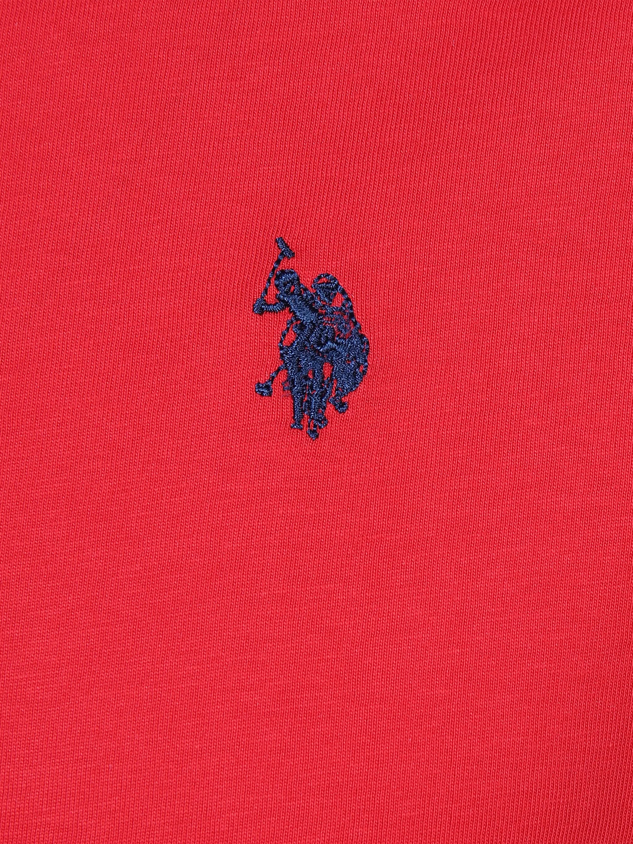U.S. Polo Assn. He. T-Shirt 1/2 Arm Logostickerei Rot 882065 RED 3