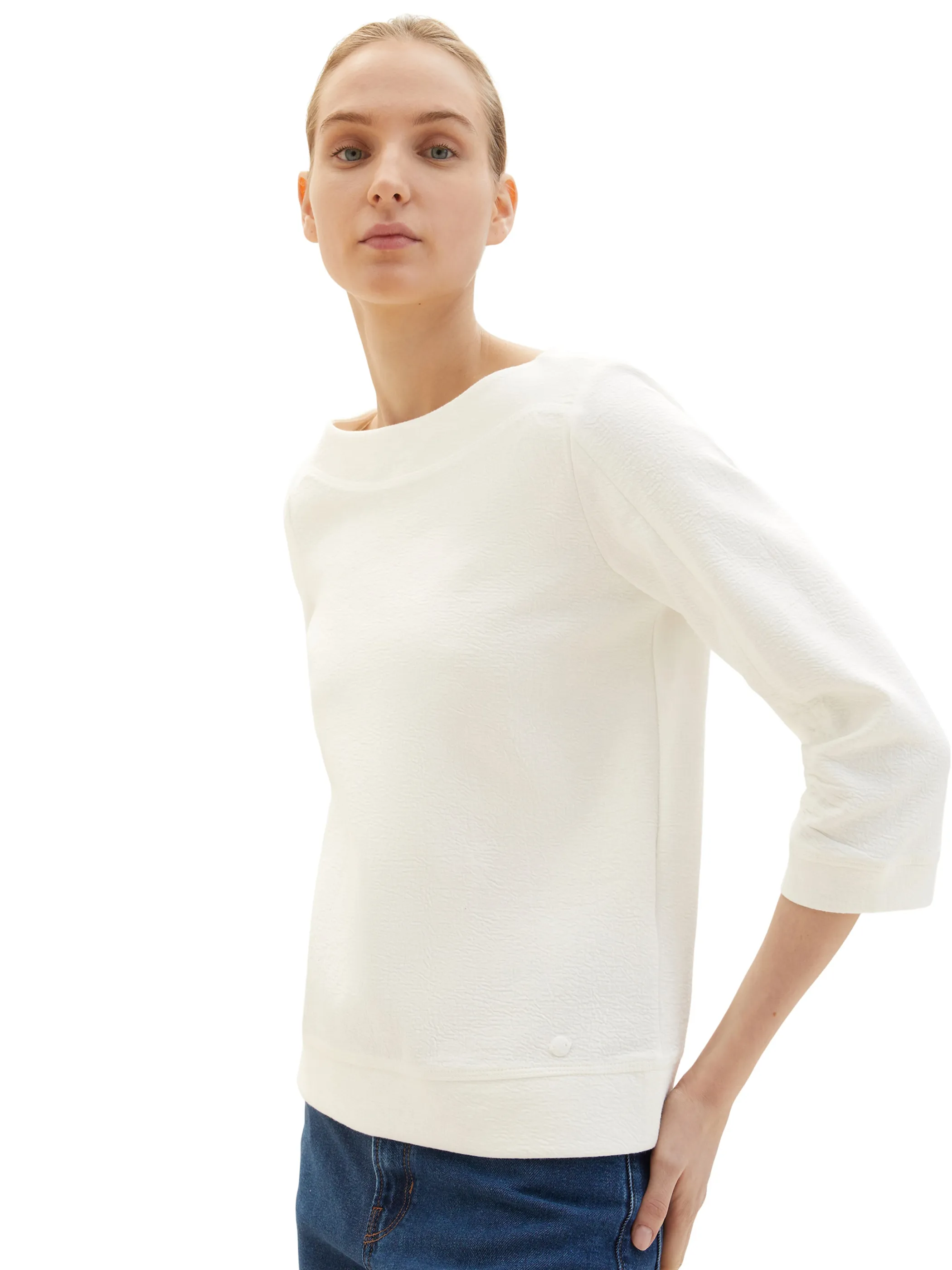 Tom Tailor 1035341 structured sweatshirt Weiß 874848 10315 3 Tom Tailor 1035341 structured sweatshirt Weiß 874848 10315 3