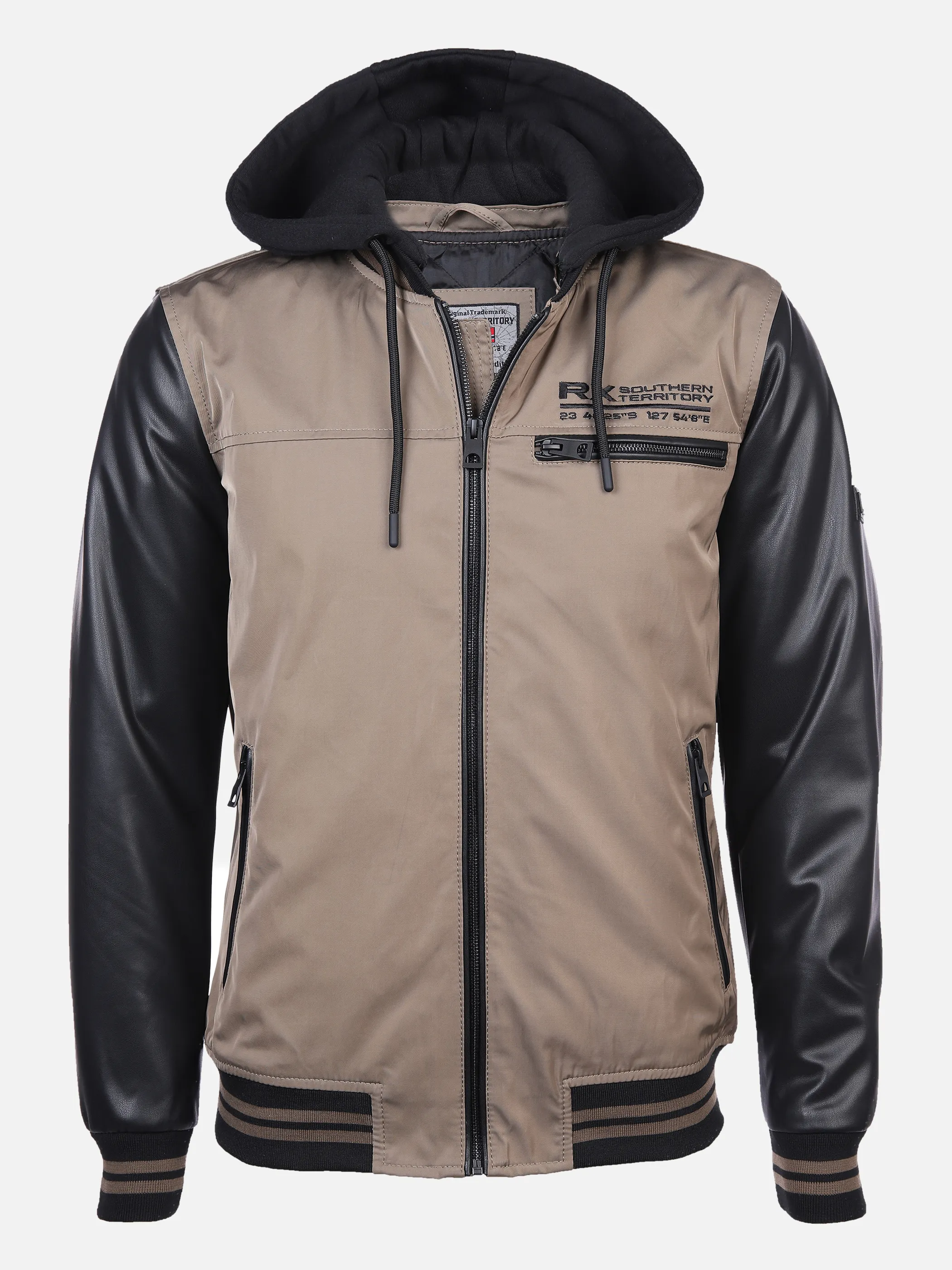 Southern Territory He. PU-Blouson College Schwarz 872276 BLACK/BROW 1 Southern Territory He. PU-Blouson College Schwarz 872276 BLACK/BROW 1