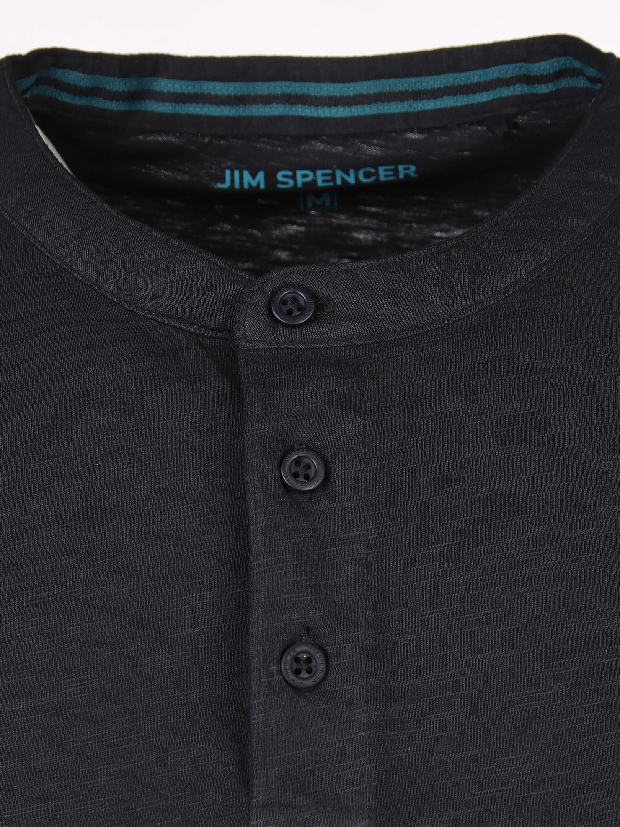 Jim Spencer He. Henleyshirt 1/2 Arm Stickerei Blau 876158 NAVY 3