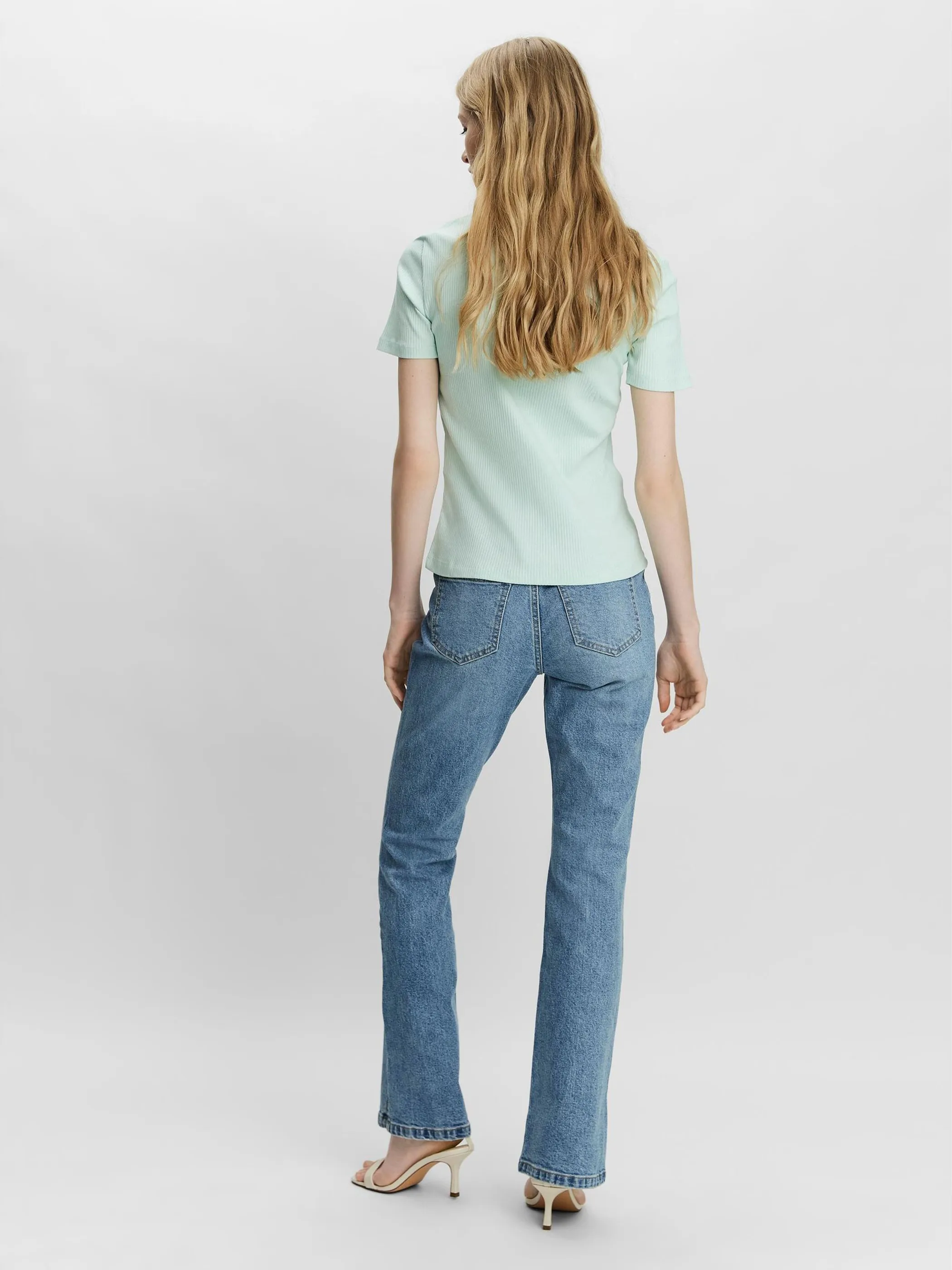 Vero Moda 10230199 VMHELSINKI SS TOP  GA Blau 846463 175610 4