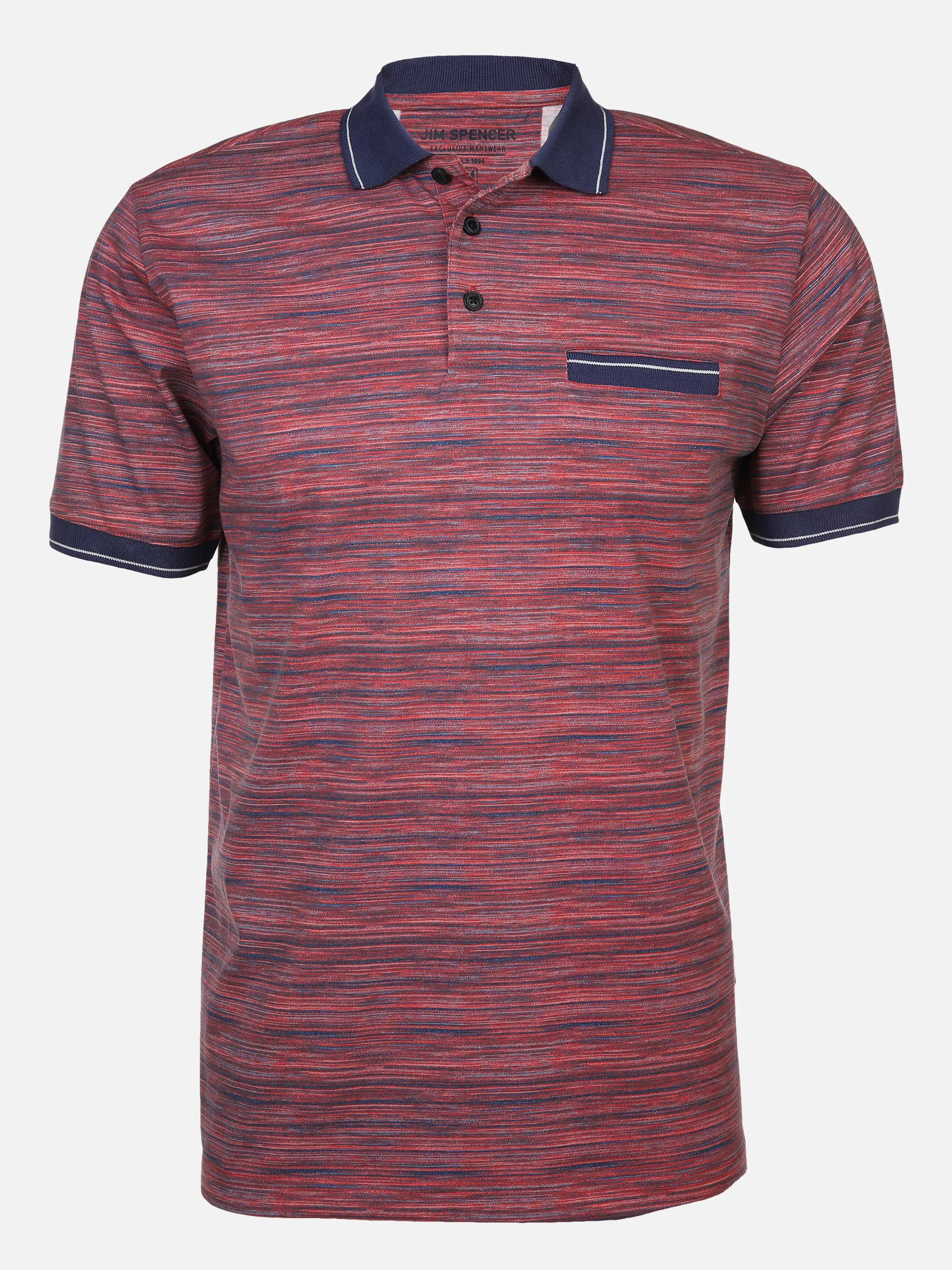 Jim Spencer He. Poloshirt 1/2 Arm spacedyed Rot 876006 RED MULTI 1 Jim Spencer He. Poloshirt 1/2 Arm spacedyed Rot 876006 RED MULTI 1