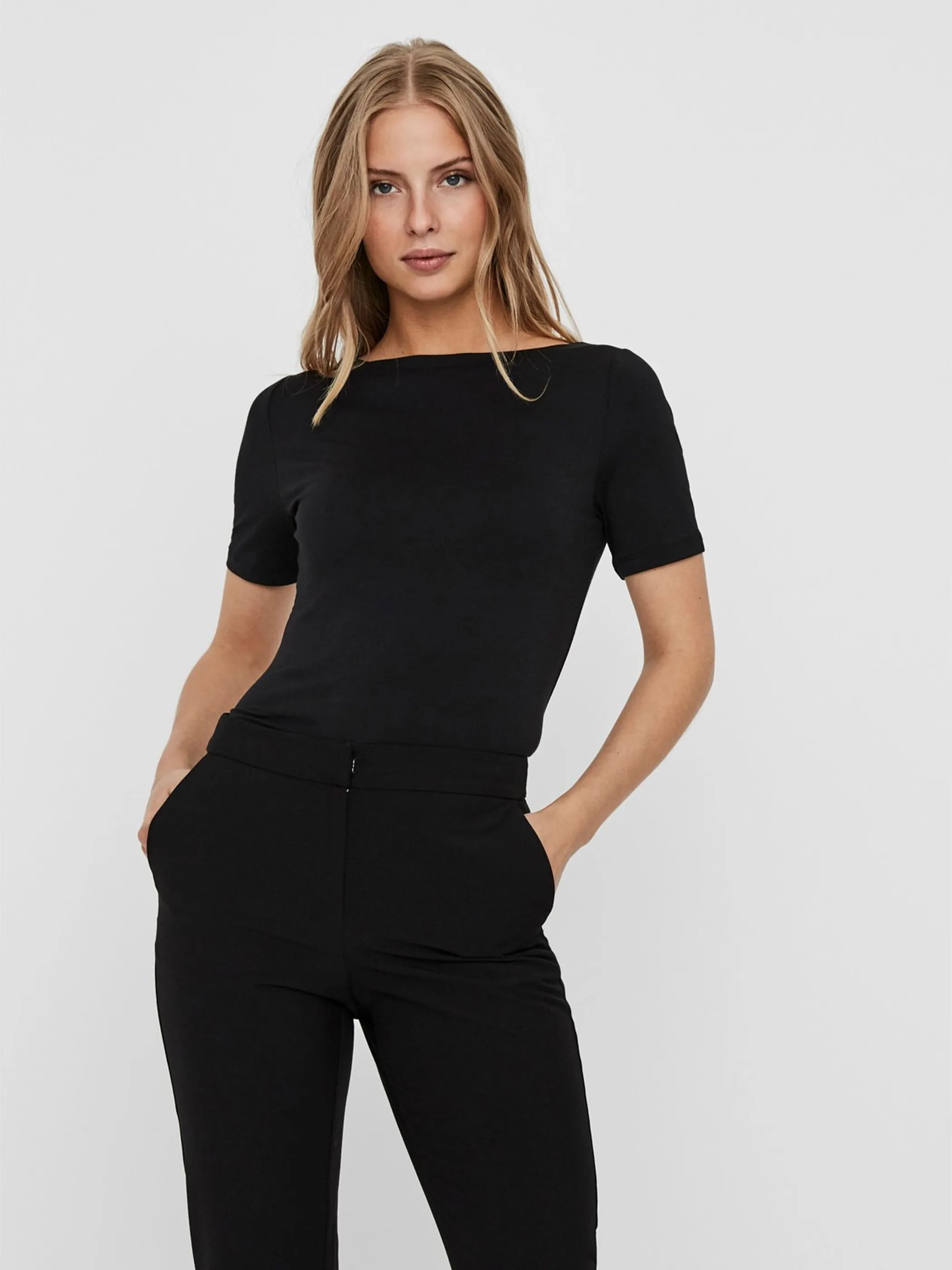 Vero Moda 10231753 VMPANDA MODAL S/S TOP Schwarz 835050 177868 3