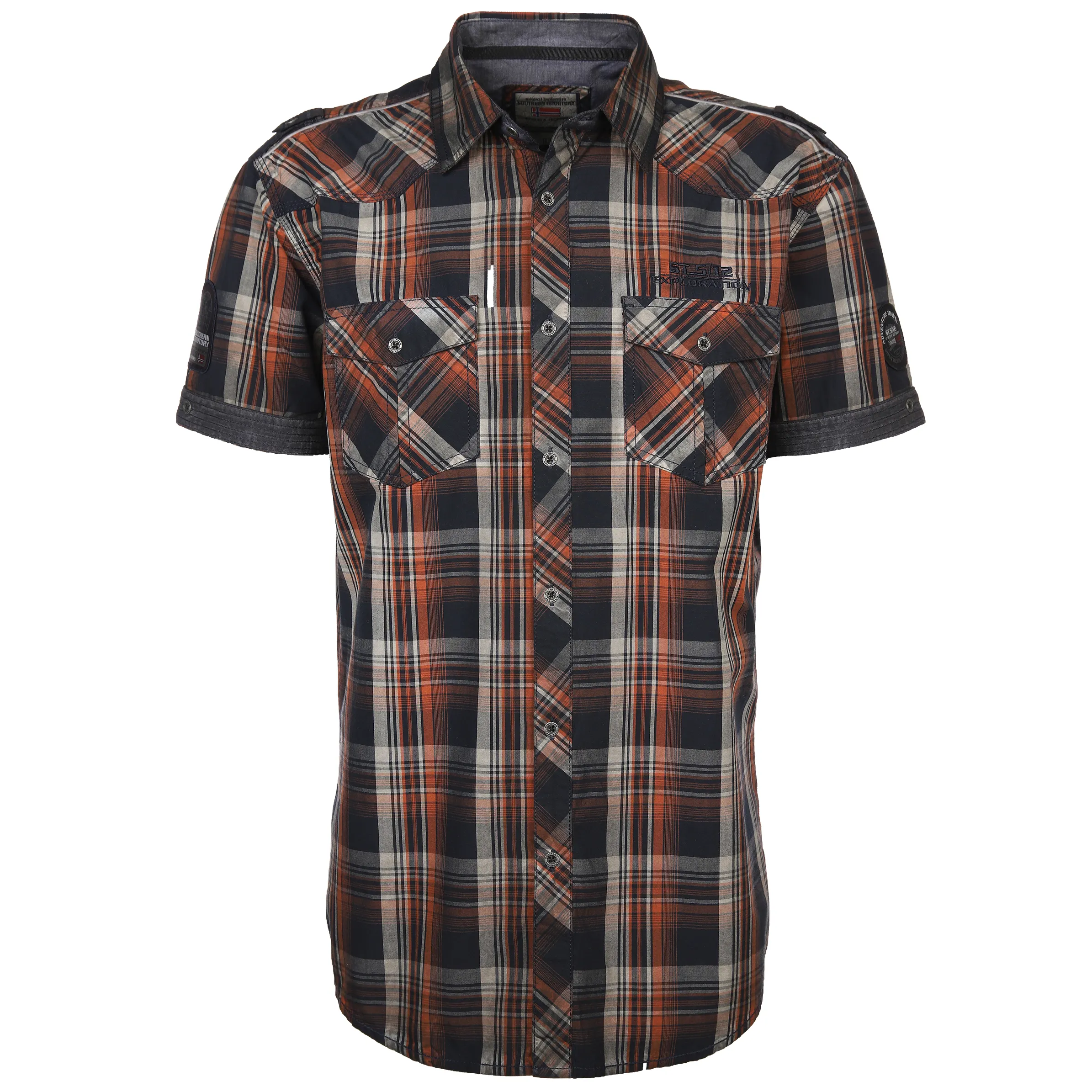 Southern Territory He. Freizeithemd 1/2 Arm oilwash Orange 873088 ORANGE CHE 1 Southern Territory He. Freizeithemd 1/2 Arm oilwash Orange 873088 ORANGE CHE 1
