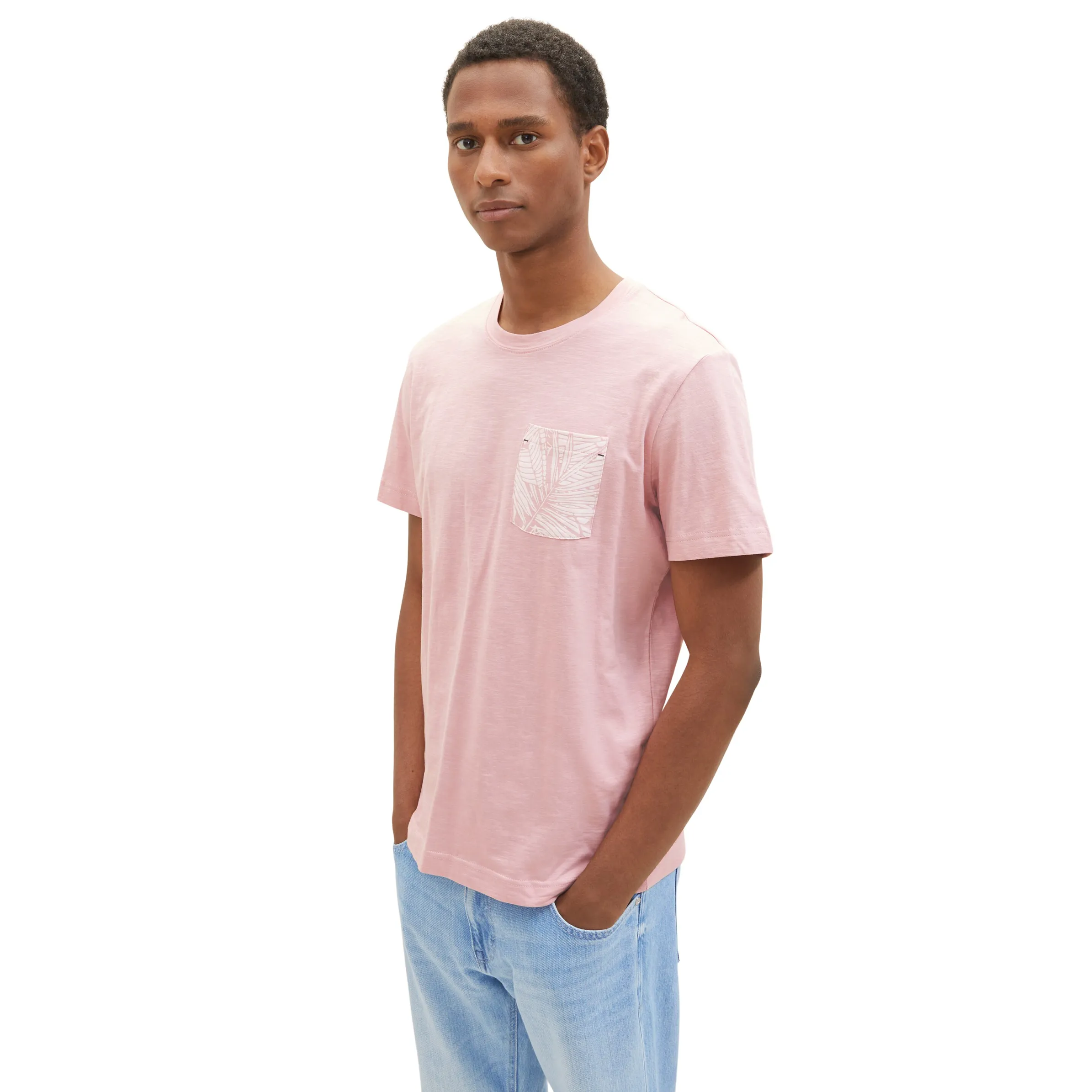 Tom Tailor 1036371 structured t-shirt with pocket Pink 880571 11055 3