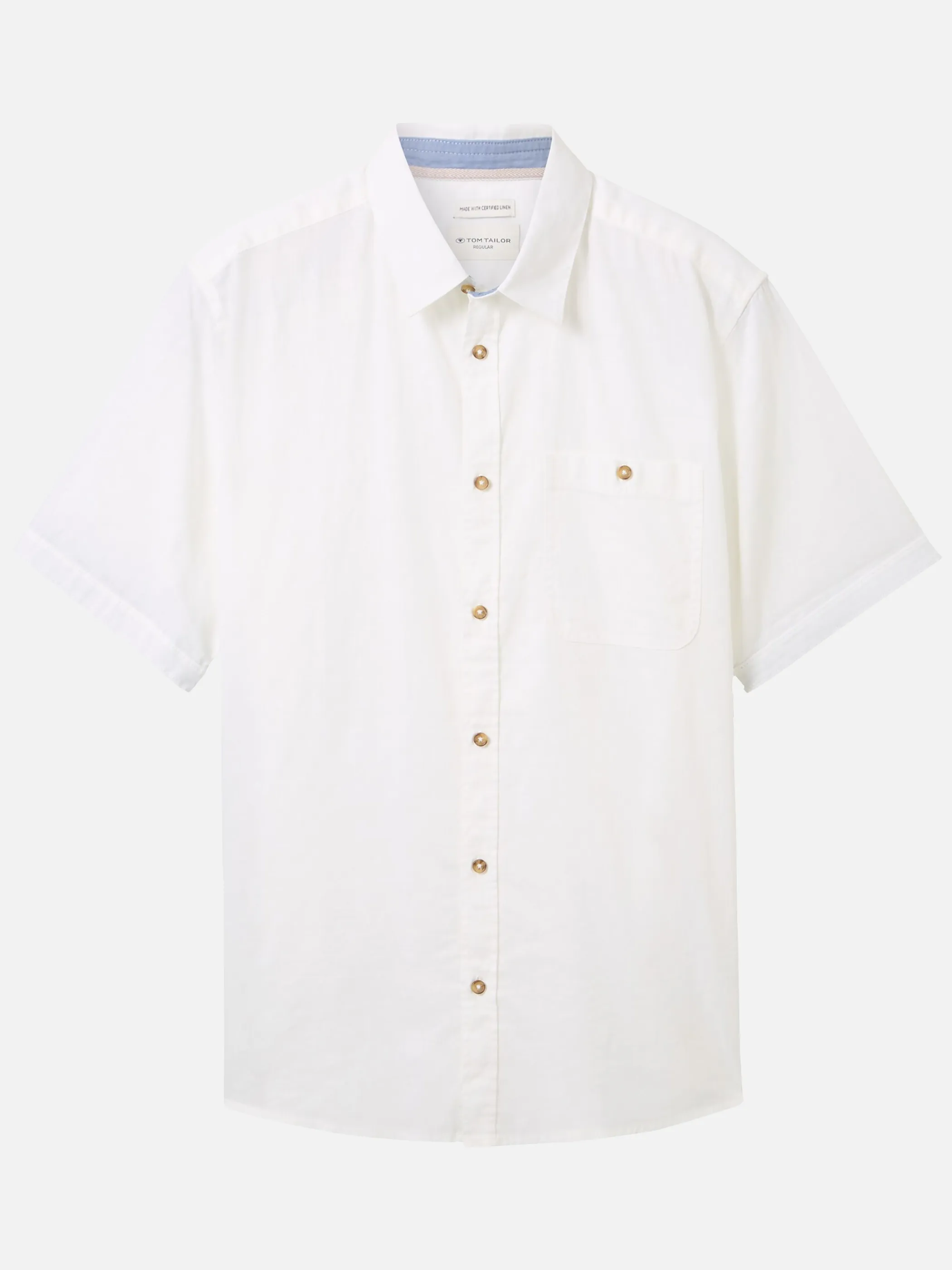 Tom Tailor 1042351 NOS cotton linen shirt Weiß 890939 20000 1