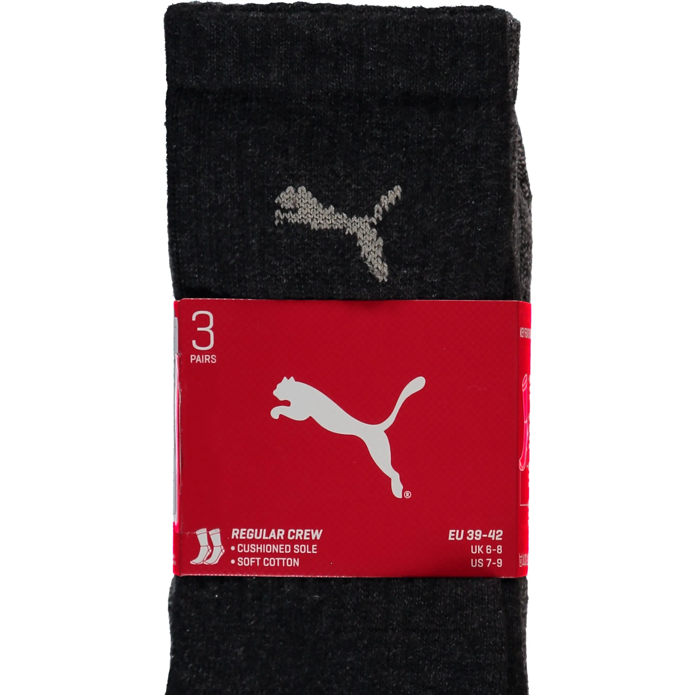 Puma Sportsocke Regular Crew 3er Pa Grau 724513 GRAU 3