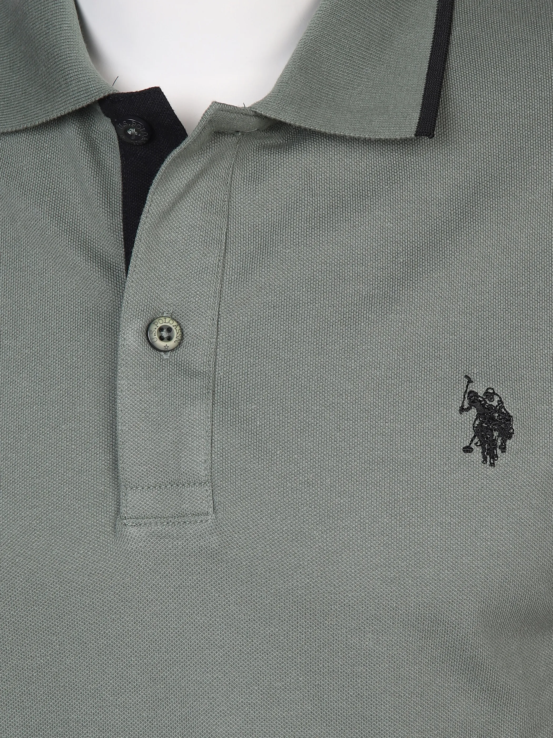 U.S. Polo Assn. He. Poloshirt 1/2 Arm uni Braun 861379 542 KHAKI 3