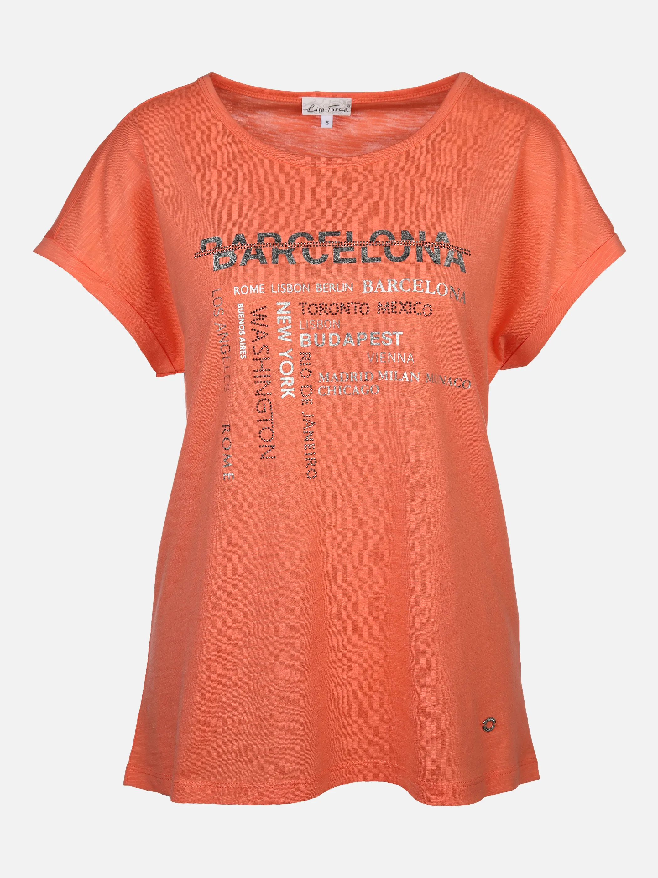 Lisa Tossa Da-T-Shirt m. Frontartwork Orange 877578 KORALLE 1