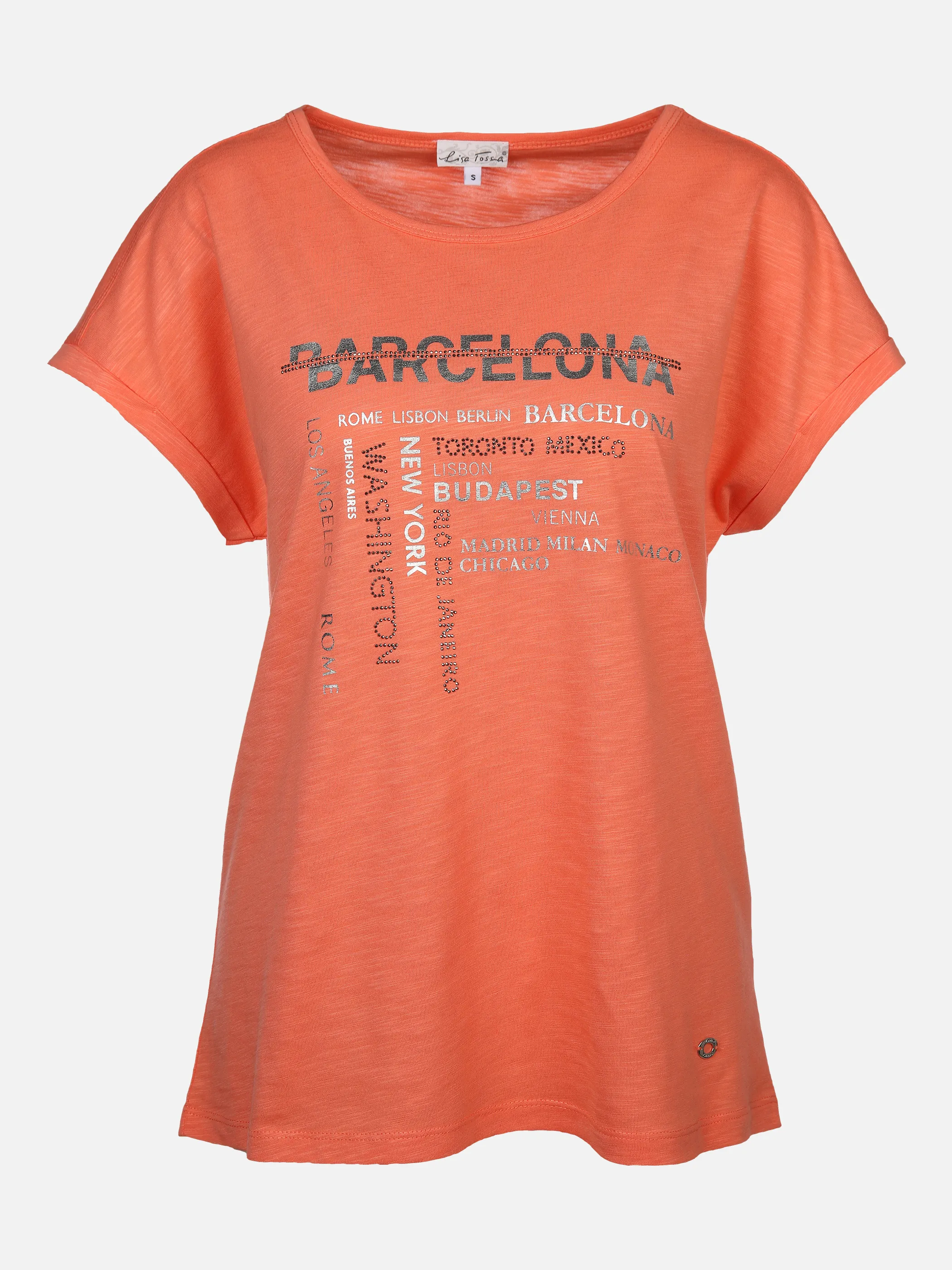 Lisa Tossa Da-T-Shirt m. Frontartwork Orange 877578 KORALLE 1 Lisa Tossa Da-T-Shirt m. Frontartwork Orange 877578 KORALLE 1