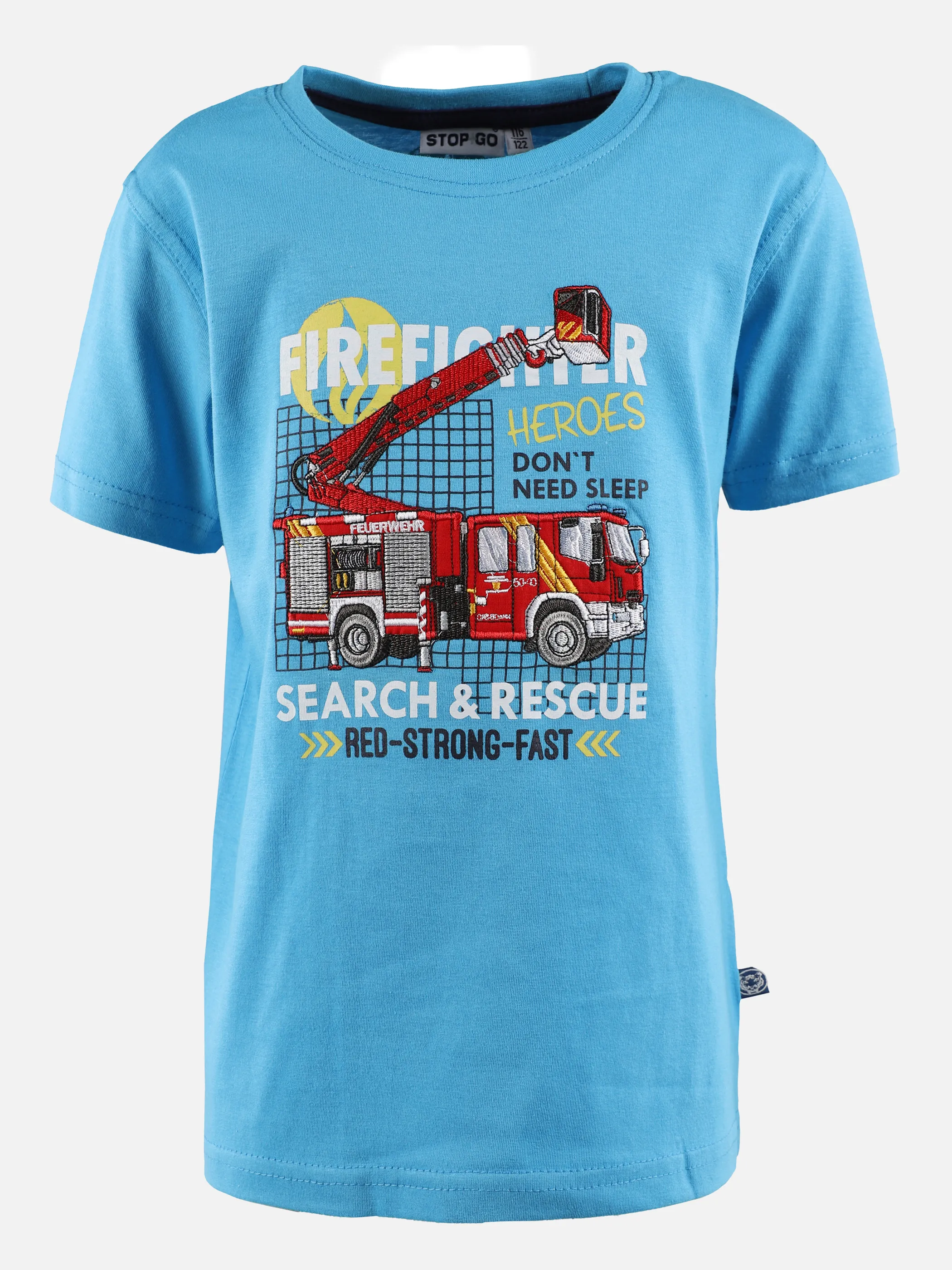 Stop + Go MJ T-Shirt mit Front und Rücke Blau 876017 BLAU 1 Stop + Go MJ T-Shirt mit Front und Rücke Blau 876017 BLAU 1