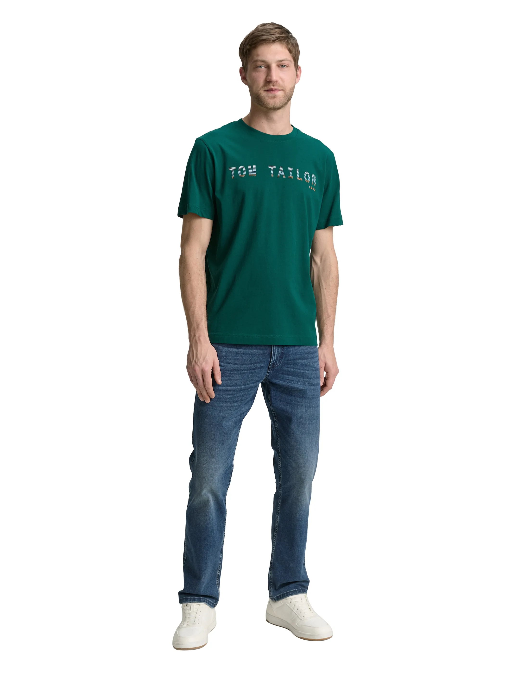 Tom Tailor 1046789 t-shirt with print Grün 910584 10413 4