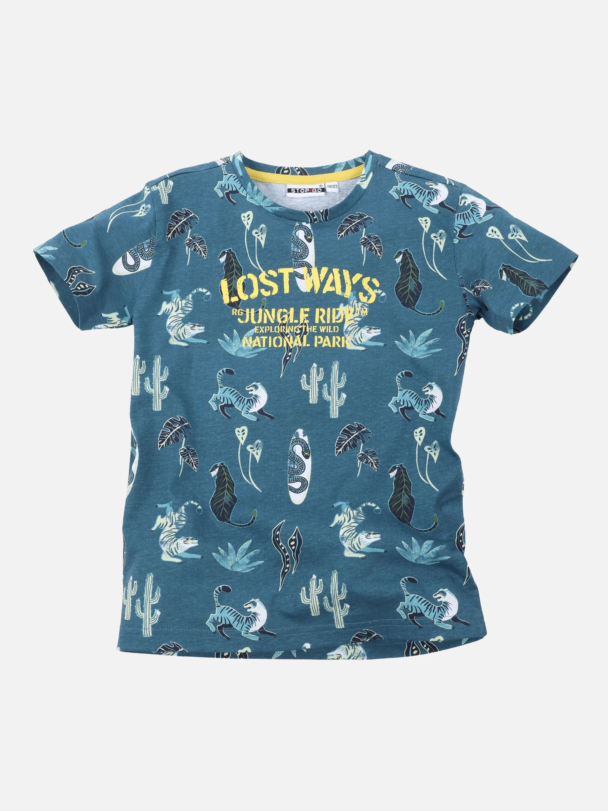 Stop + Go MB TShirt in blau mit AOP Blau 863137 BLAU 1 Stop + Go MB TShirt in blau mit AOP Blau 863137 BLAU 1