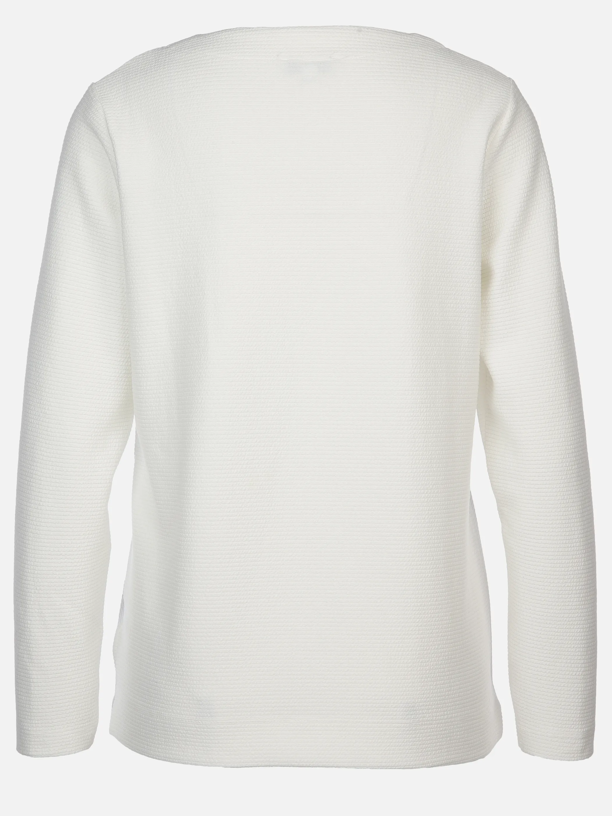 Lisa Tossa Da-Jacquard-Sweatshirt Rundhal Weiß 849246 OFFWHITE 2