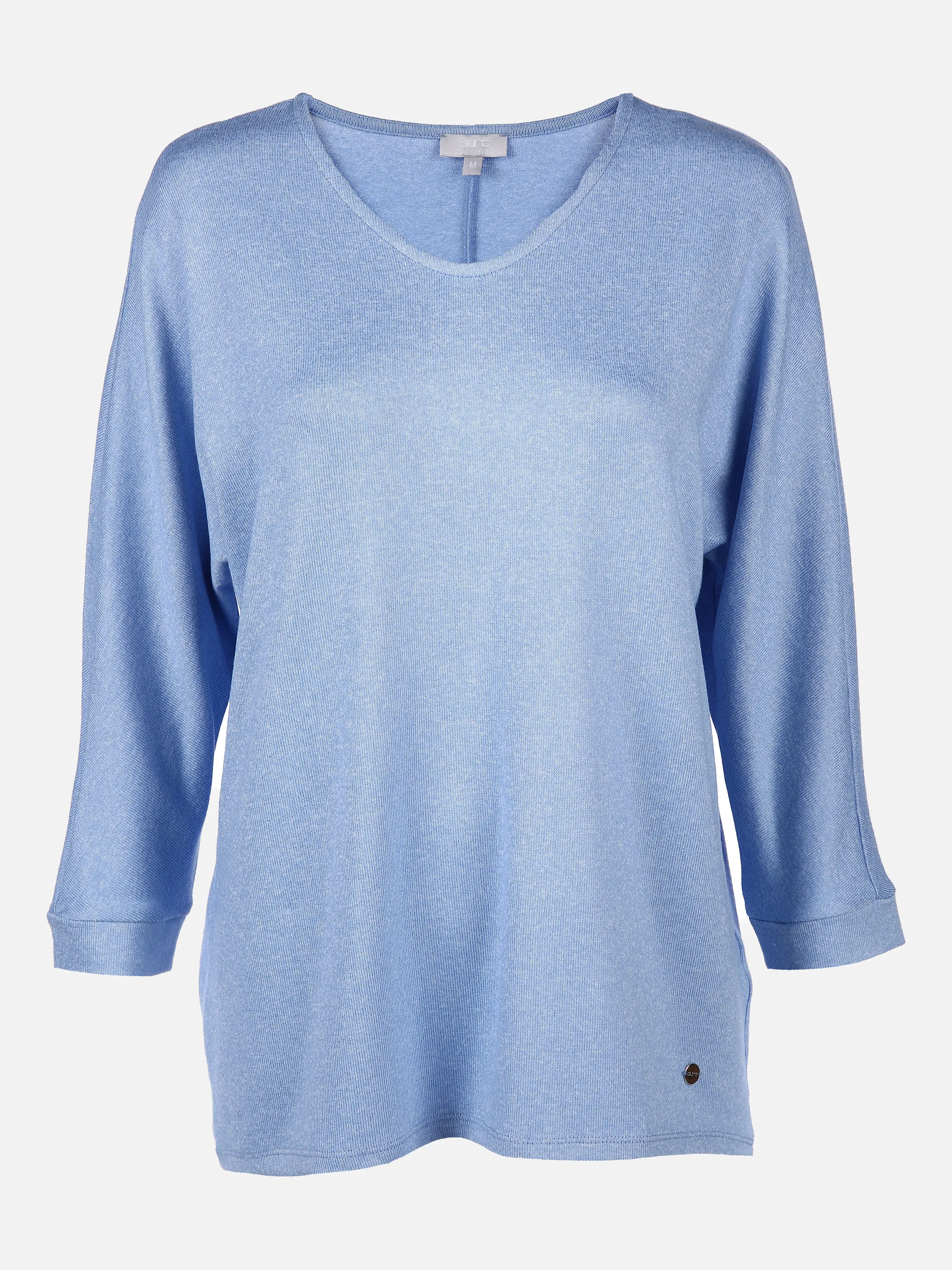 SURE Collection Da-Sweatshirt in Strickoptik Blau 834575 MID BLUE 1