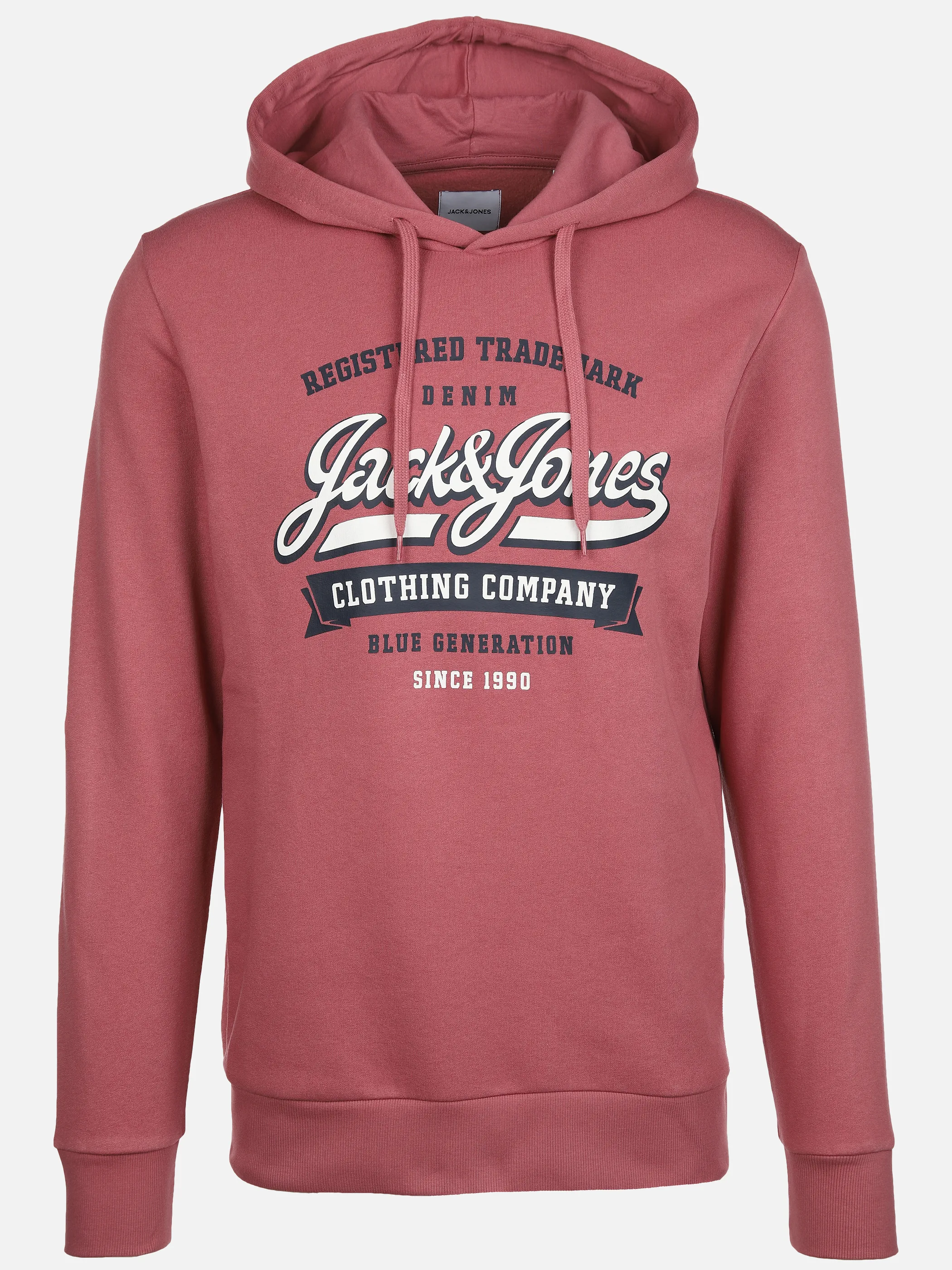 Jack Jones 12233597 JJELOGO SWEAT HOOD 2 Rosa 887986 177302 1