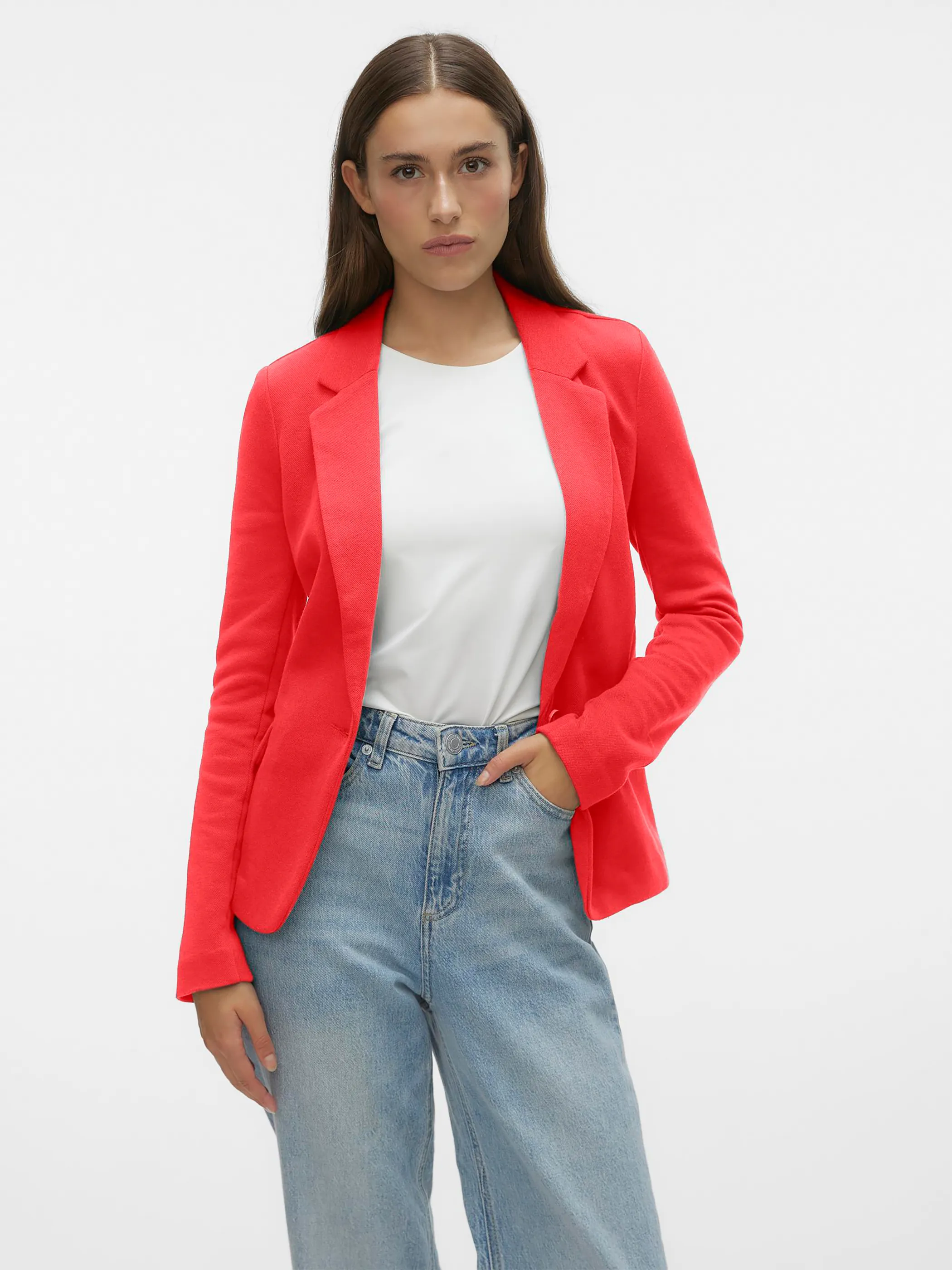 Vero Moda 10154123 VMJULIA LS BLAZER DNM Rot 723587 175644 5