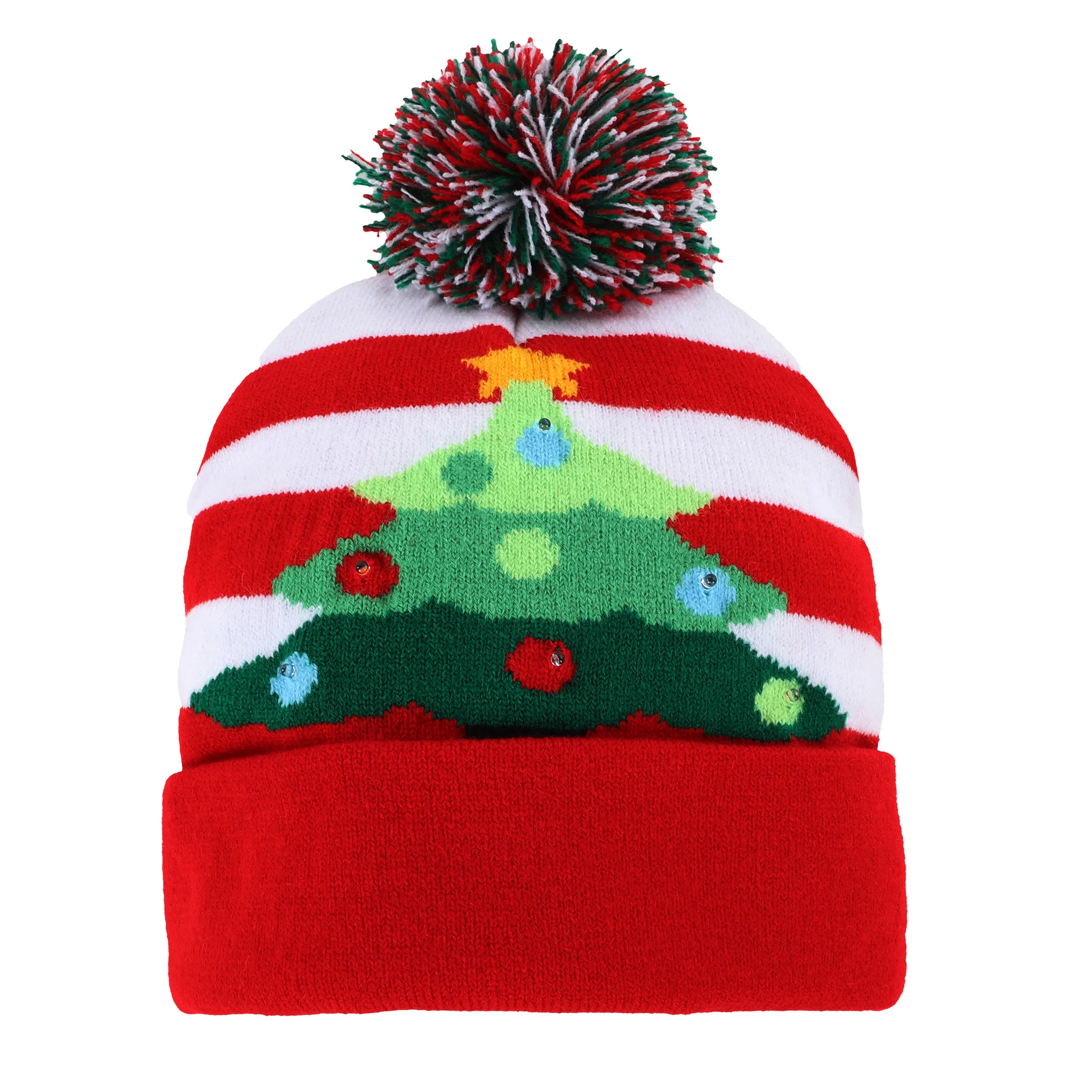 Stop + Go JU Mütze TANNENBAUM rot gem. mit Bommel Rot 881519 ROT 1