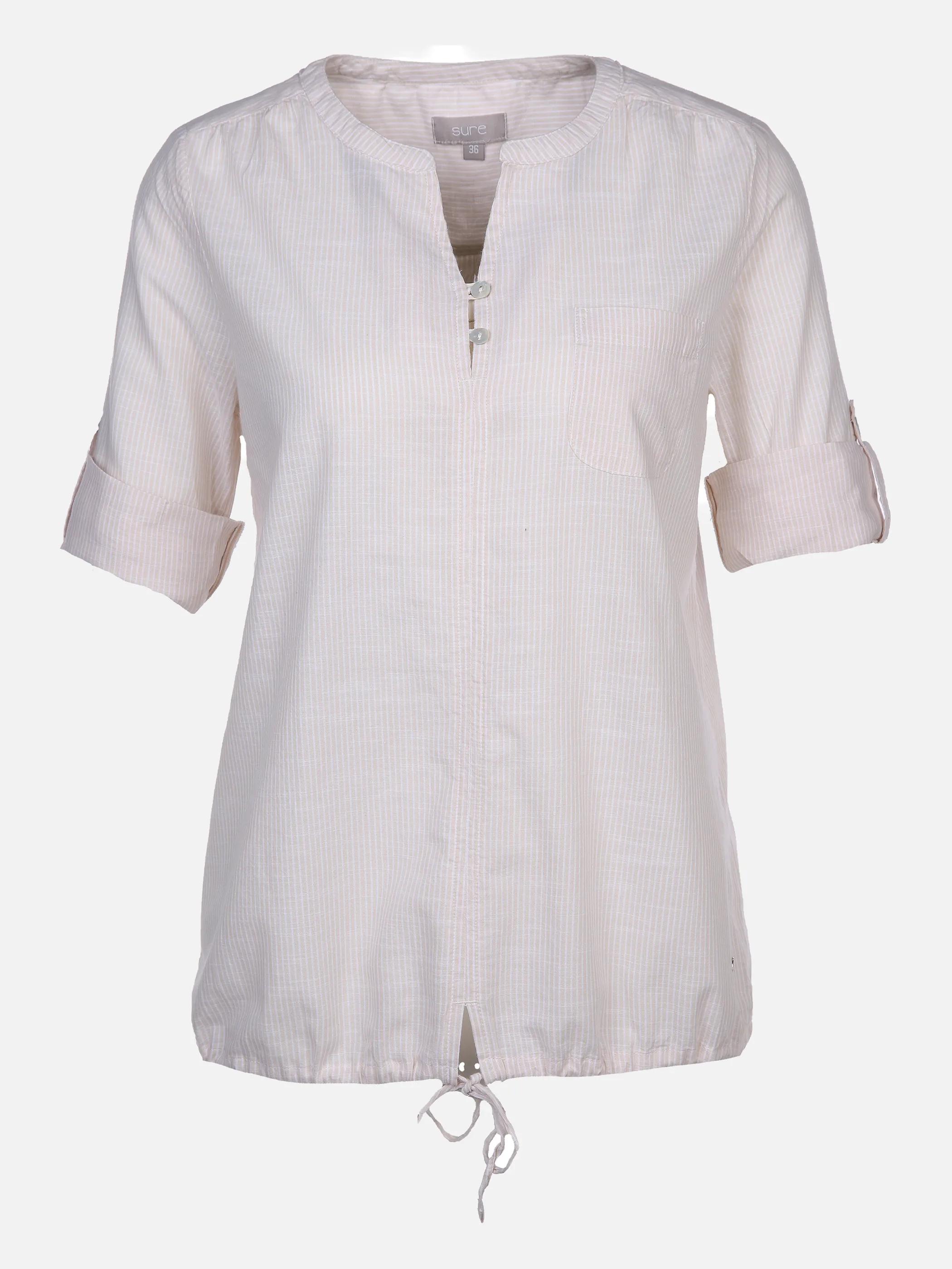 Sure Da-Bluse m. Minimalstreifen Braun 873743 BEIGE GEM 1 Sure Da-Bluse m. Minimalstreifen Braun 873743 BEIGE GEM 1