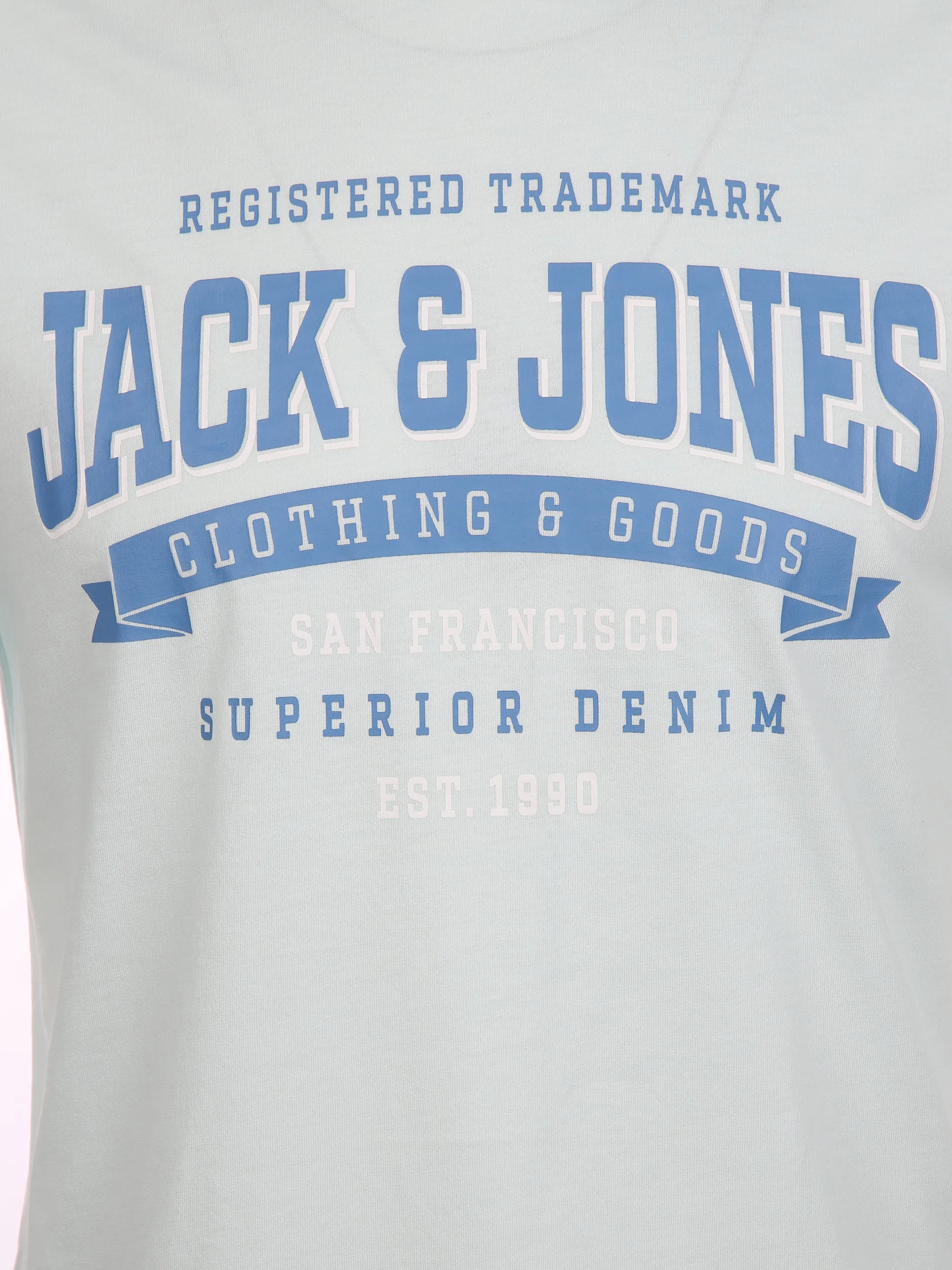 Jack Jones 12246690 JJELOGO TEE SS O-NECK Türkis 887989 177573001 3