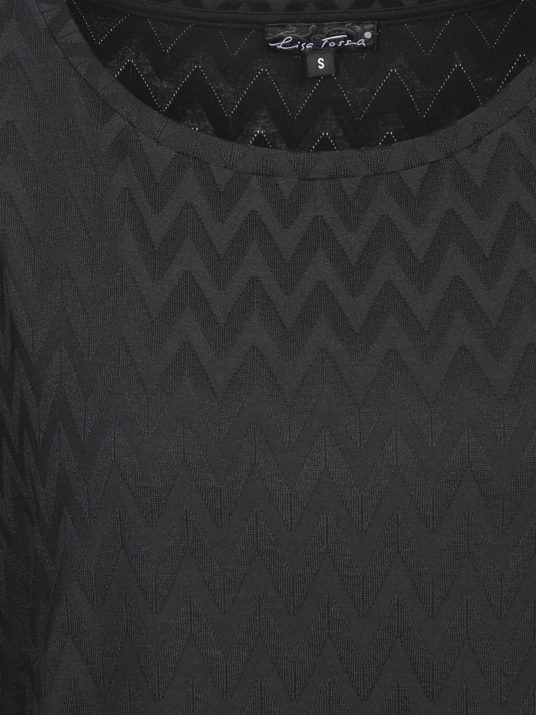 Lisa Tossa Da-Jacquard-Shirt langarm Schwarz 897608 SCHWARZ 3 Lisa Tossa Da-Jacquard-Shirt langarm Schwarz 897608 SCHWARZ 3