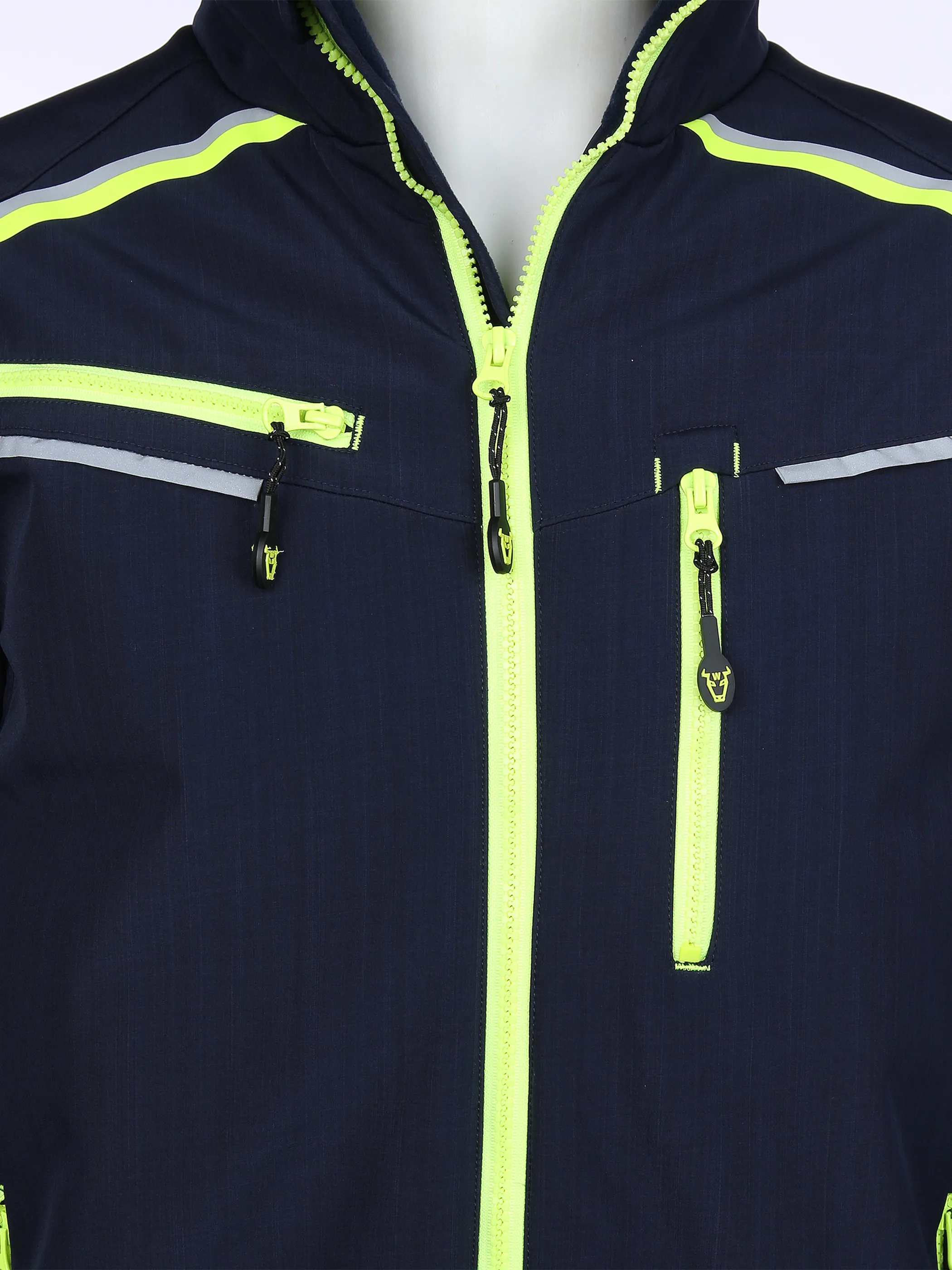 Worker He. Softshelljacke wattiert Neon Blau 853702 NAVY 3