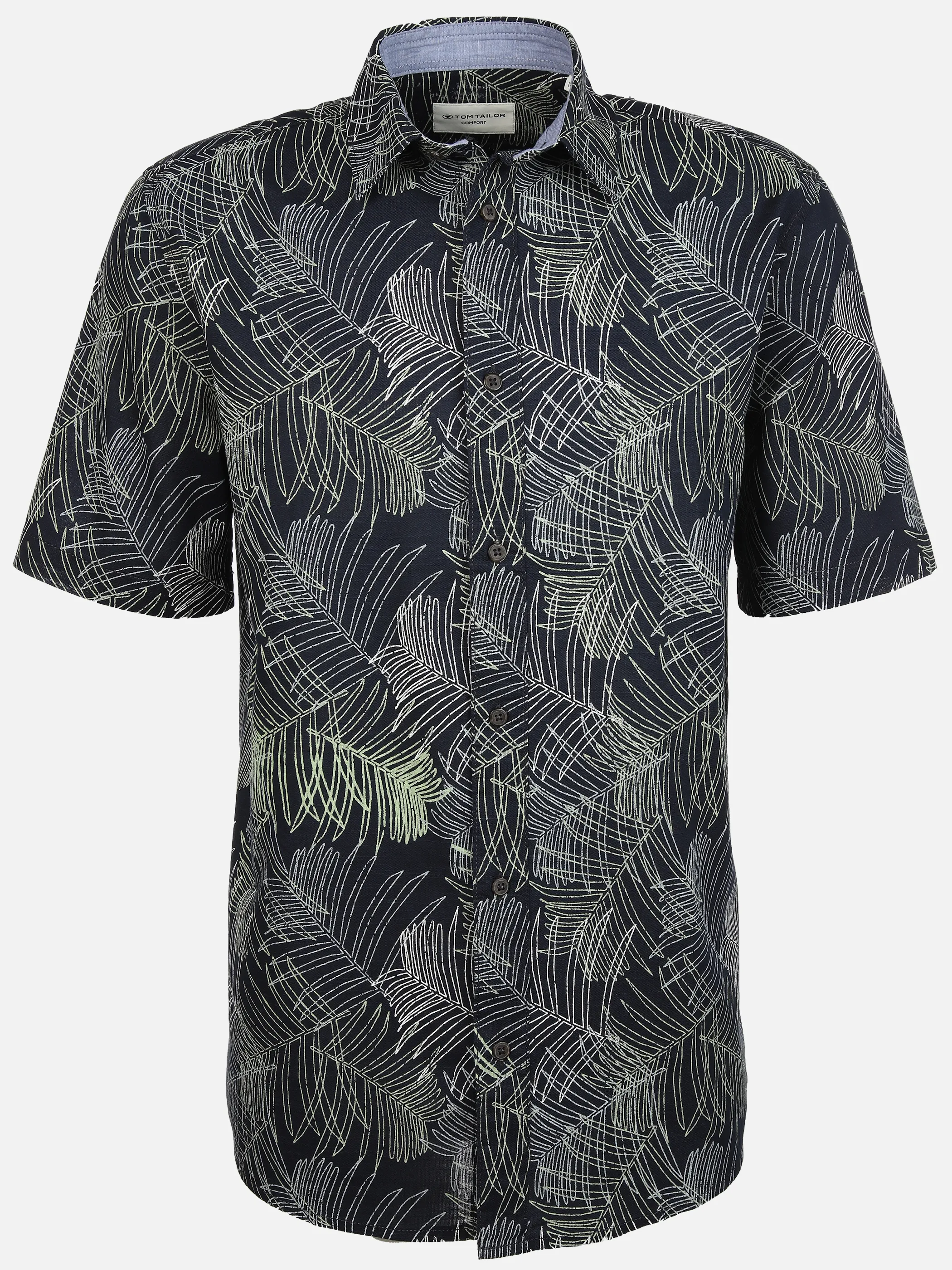 Tom Tailor 1040128 comfort printed shirt Blau 890955 35095 1