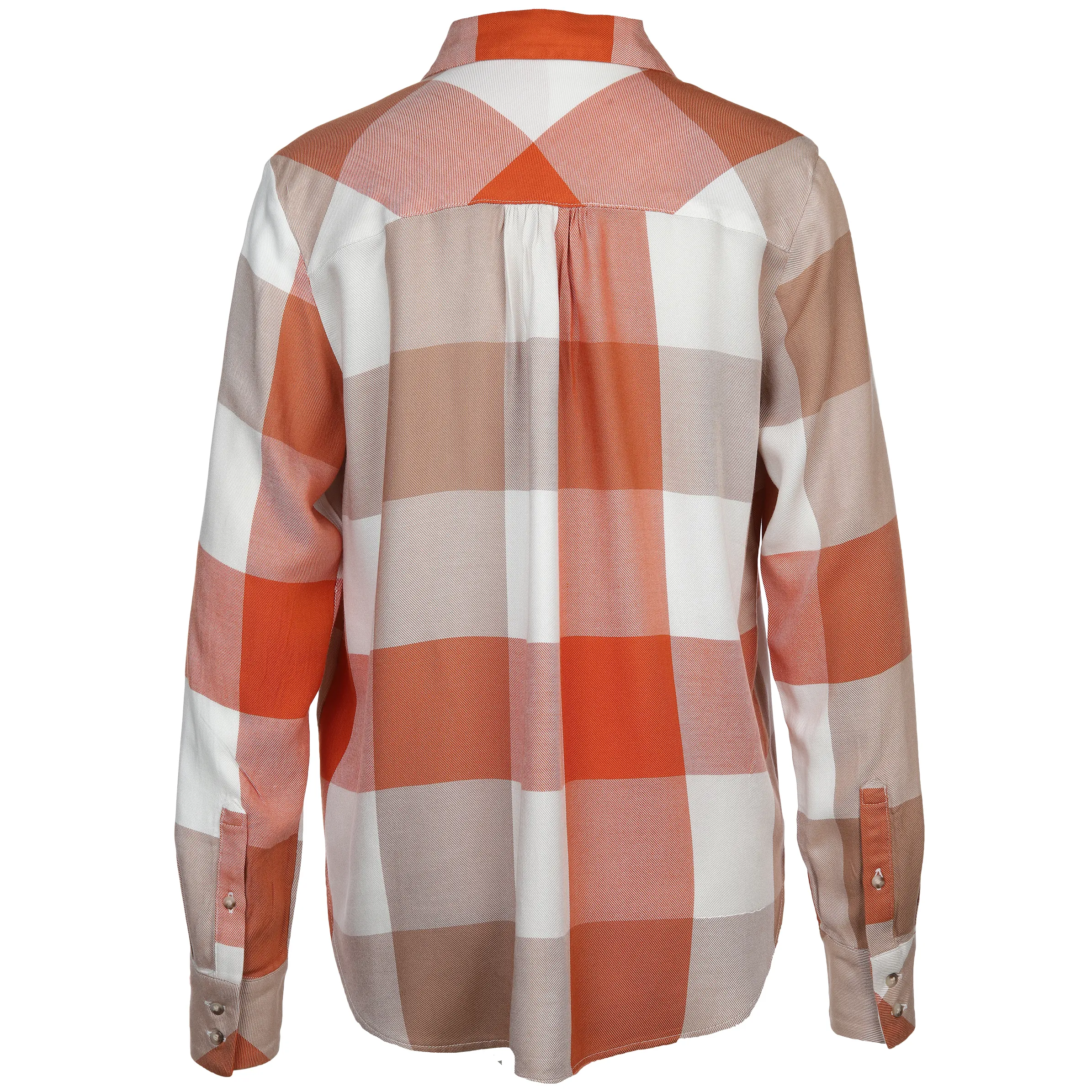 Tom Tailor 1037884 checked blouse Orange 883846 32422 2