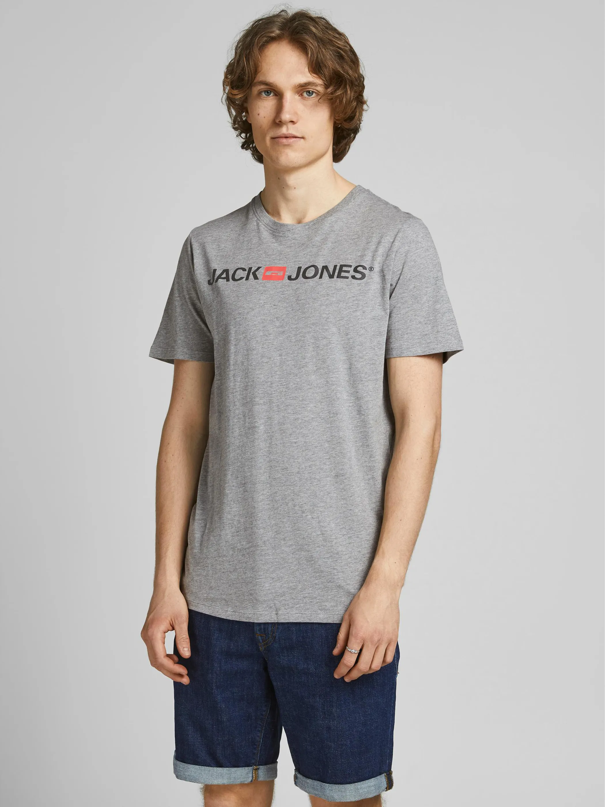 Jack Jones 12137126 JJECORP LOGO TEE SS C Grau 832988 179085002 3