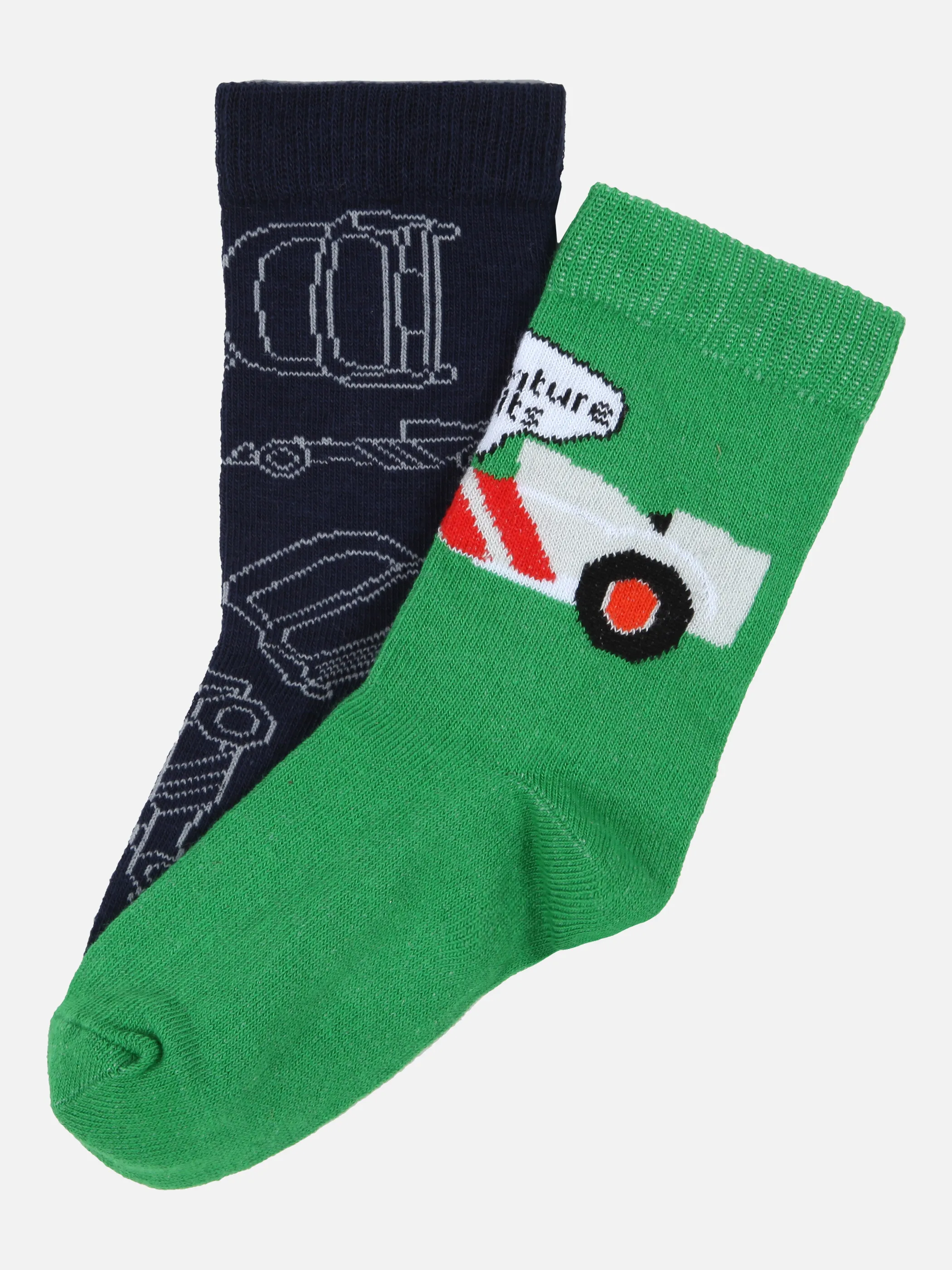 Stop + Go Mini Boys Socken 2er Pack Auto Grau 859397 GRAU/NAVY 1