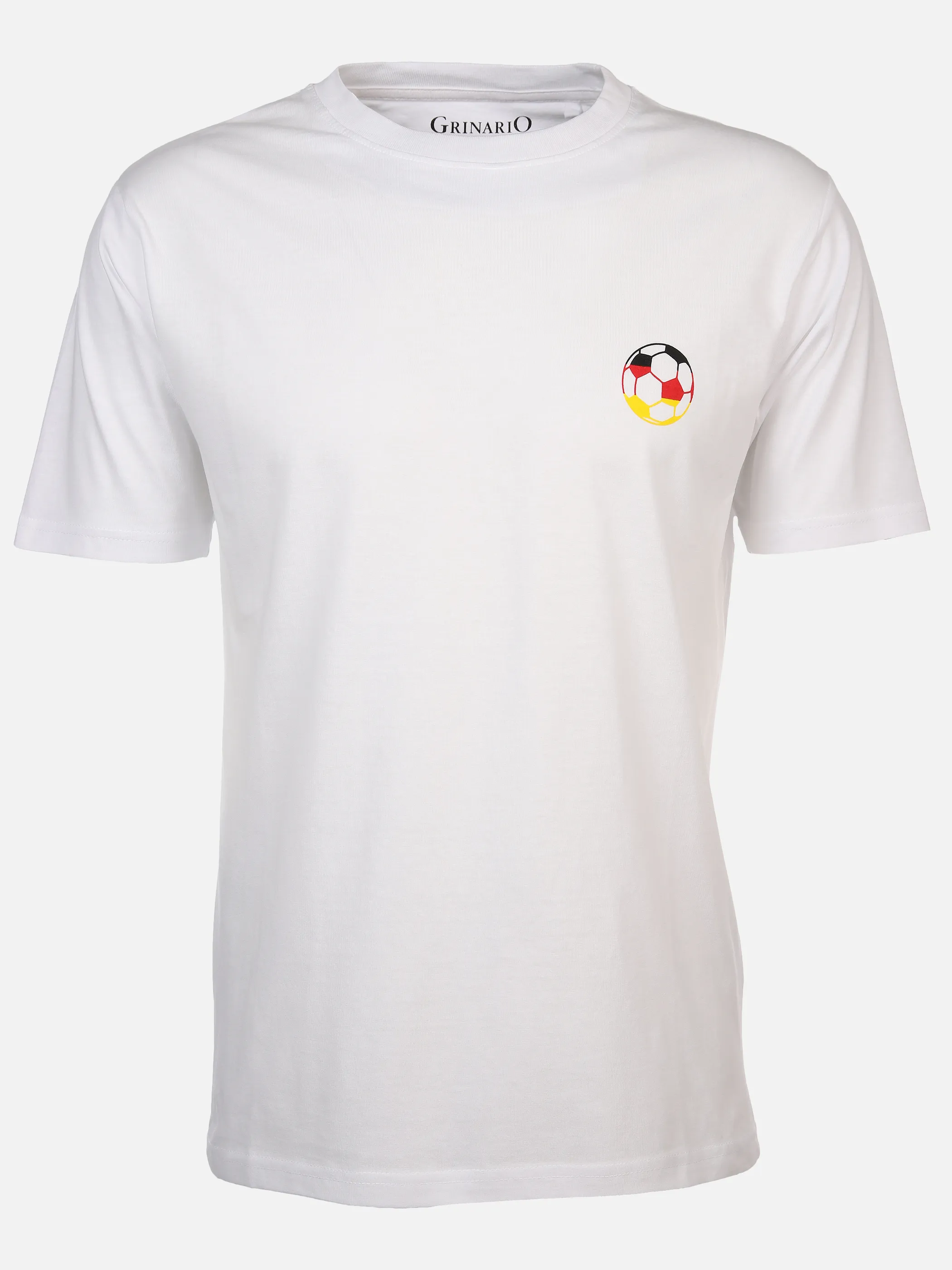 Grinario Sports Unisex T-Shirt EM24, Deutschland Weiß 889226 BP 1