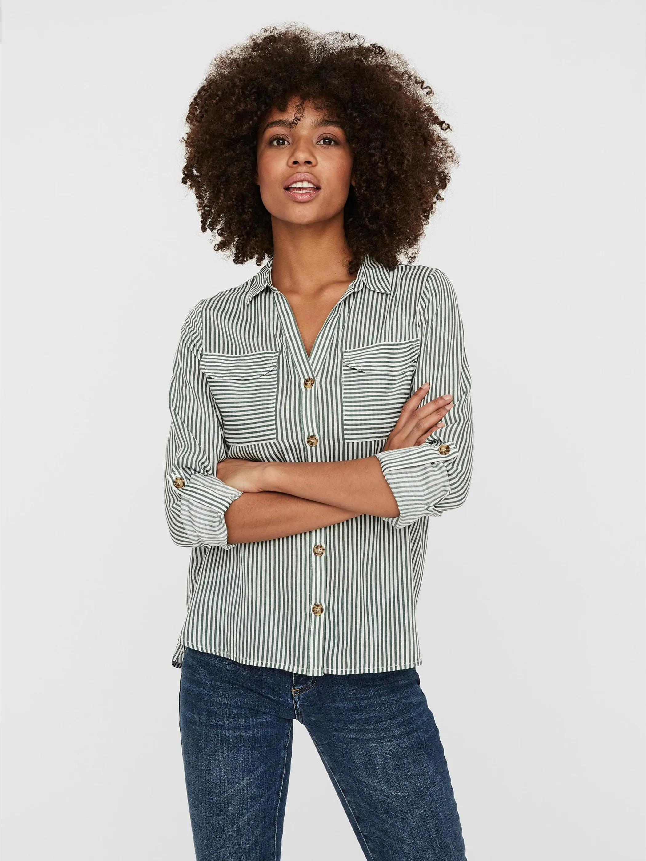 Vero Moda 10243218 VMBUMPY L/S SHIRT NOO Weiß 852234 175598003 3