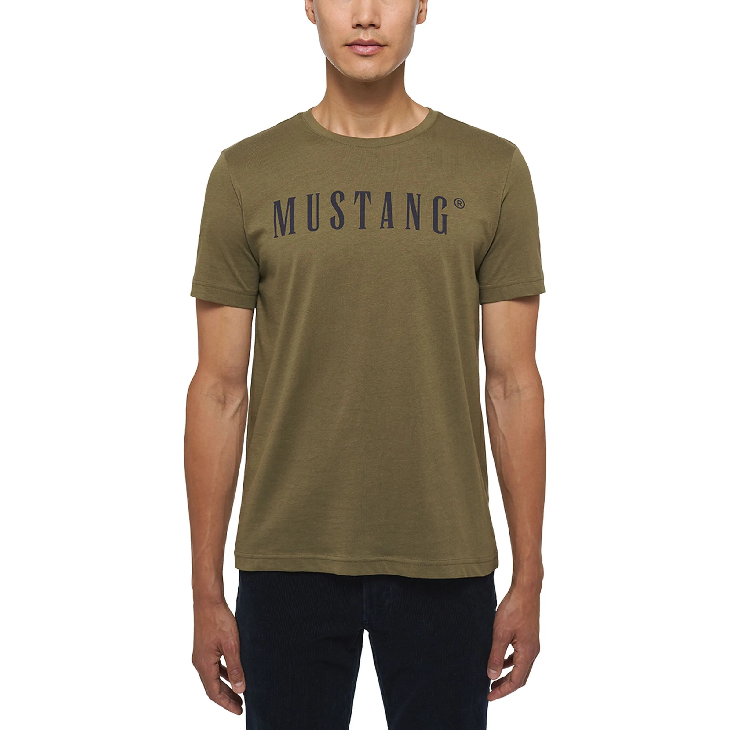 Mustang 1013221 STYLE ALEX C LOGO TEE Grün 874824 6358 4