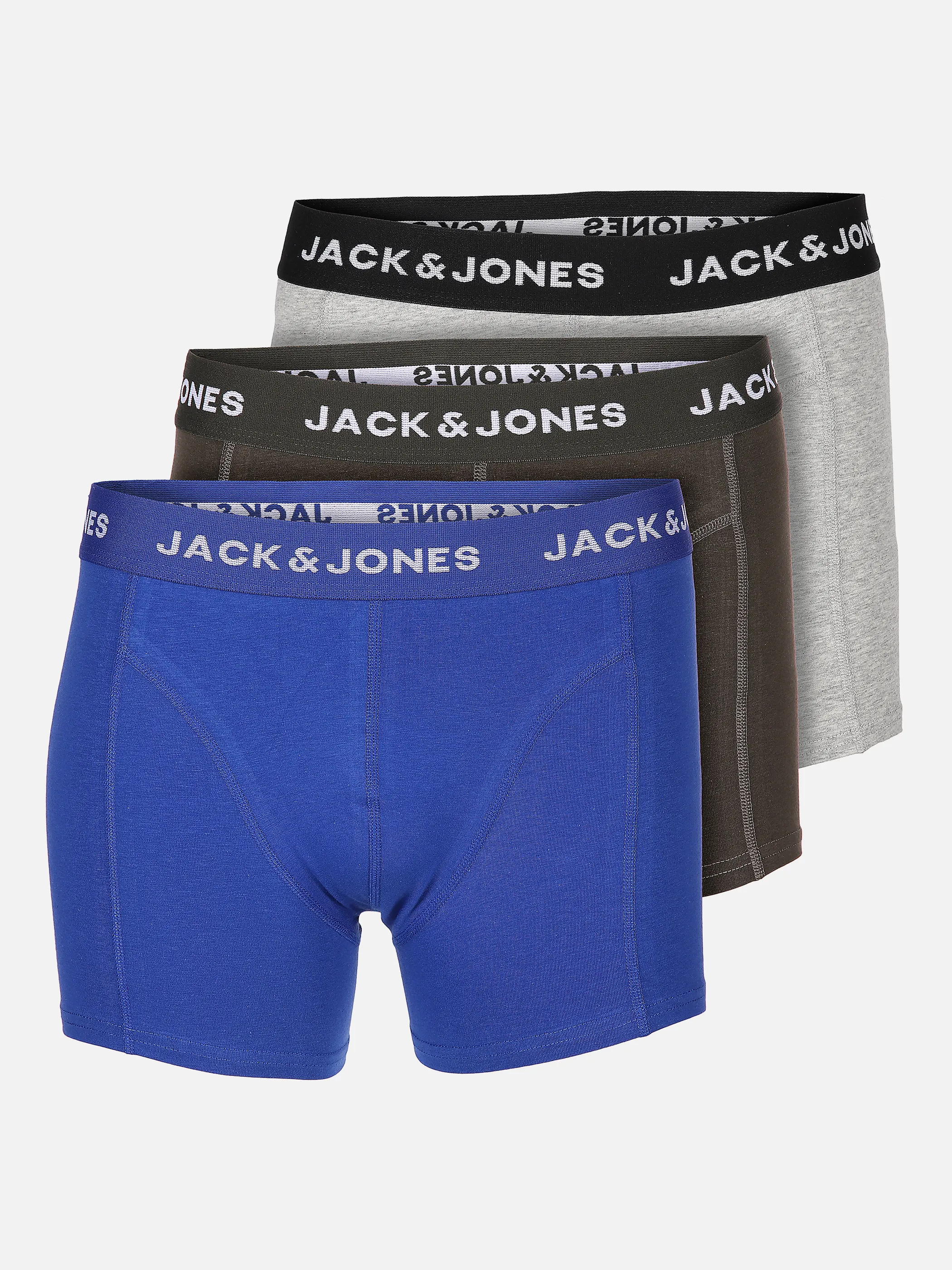 Jack Jones 12176797 JACPLAIN TRUNKS 3 PAC Grau 837549 179085001 1