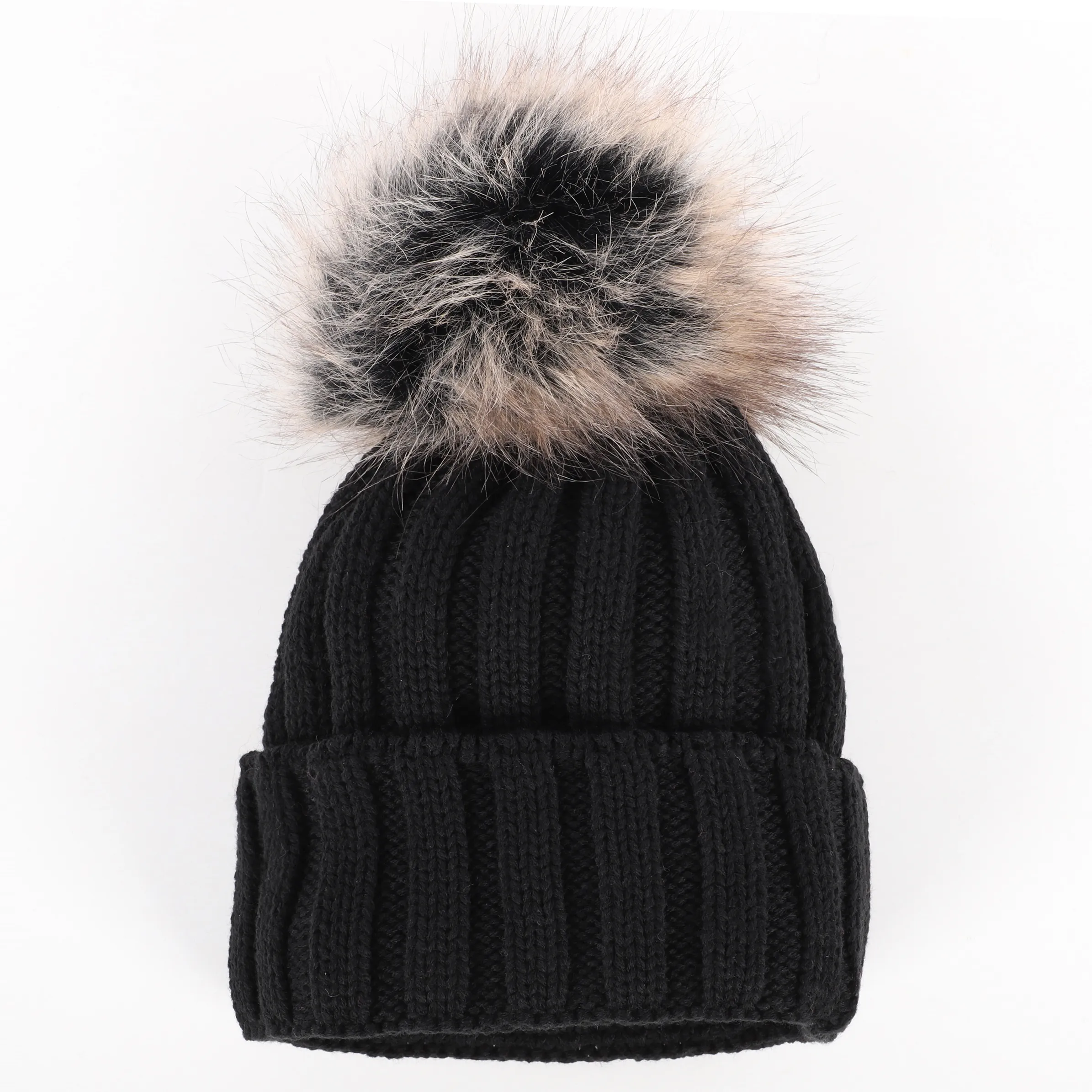 Lisa Tossa Da-Mütze m. Bommel Schwarz 883315 NERO 2